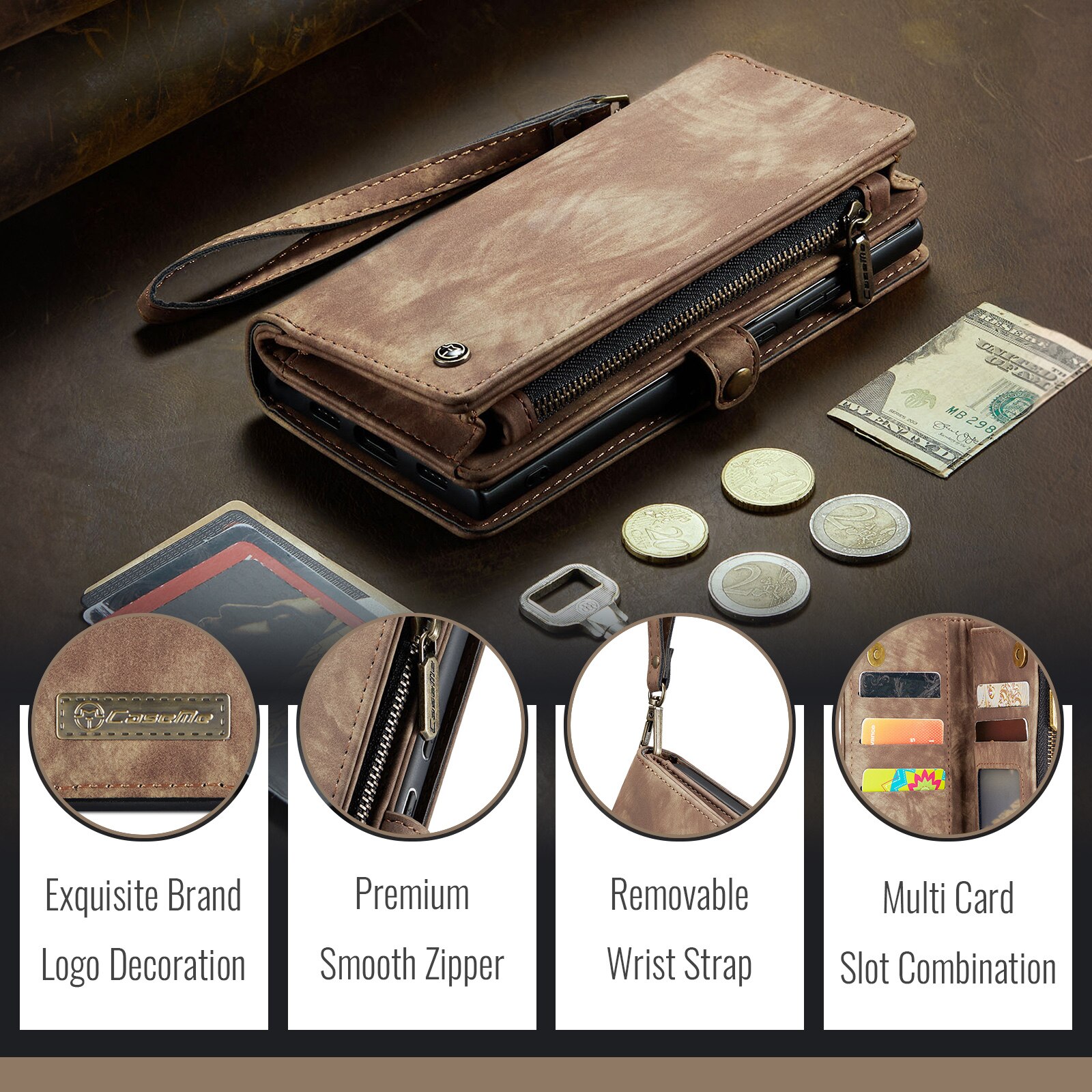 Cartera Multi-Slot Google Pixel 10 Marrón