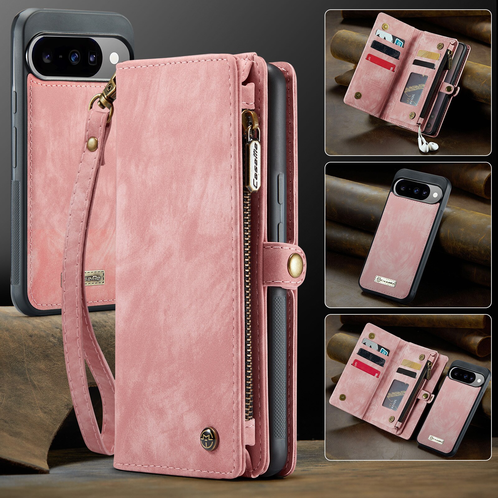 Cartera Multi-Slot Google Pixel 10 Rosa