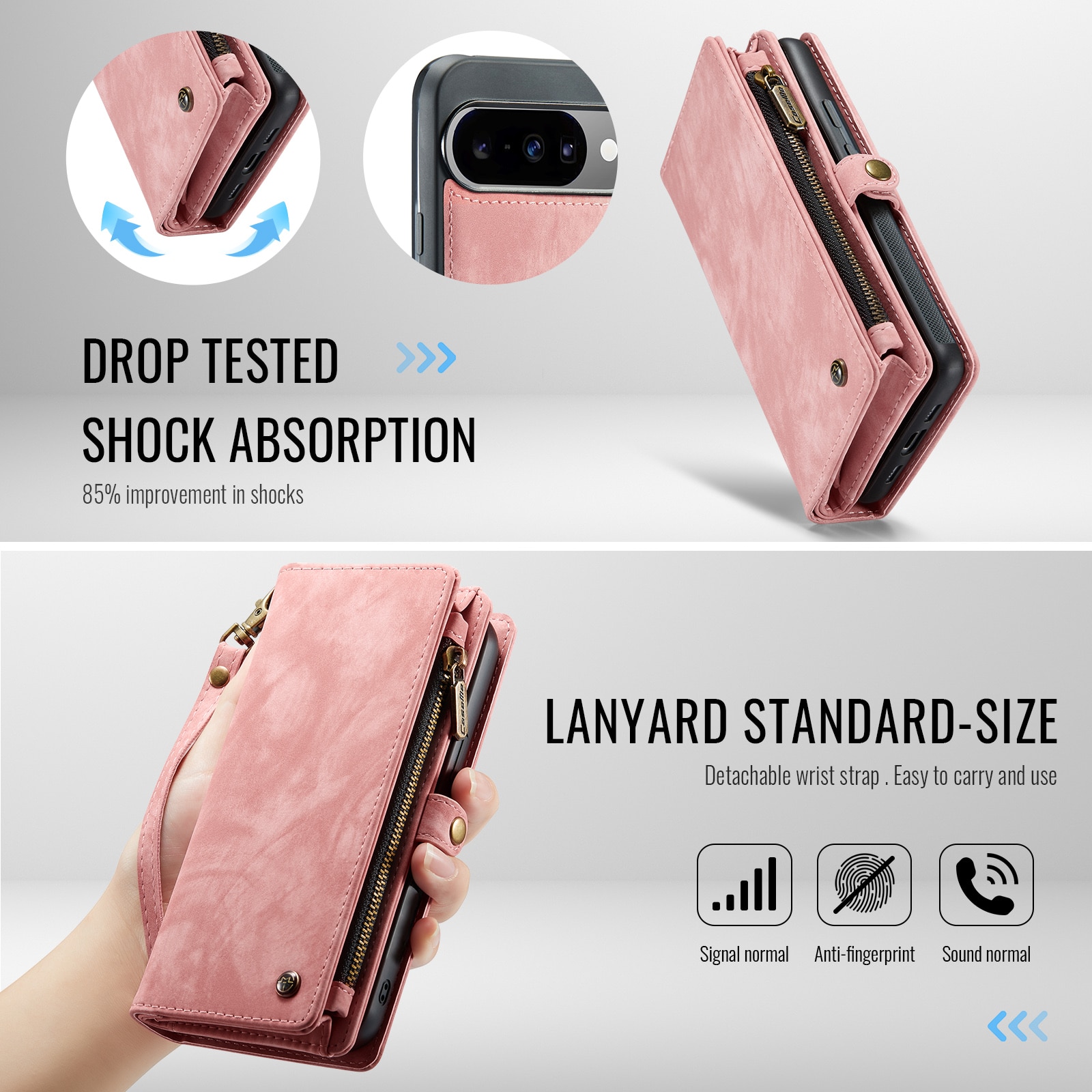 Cartera Multi-Slot Google Pixel 10 Rosa