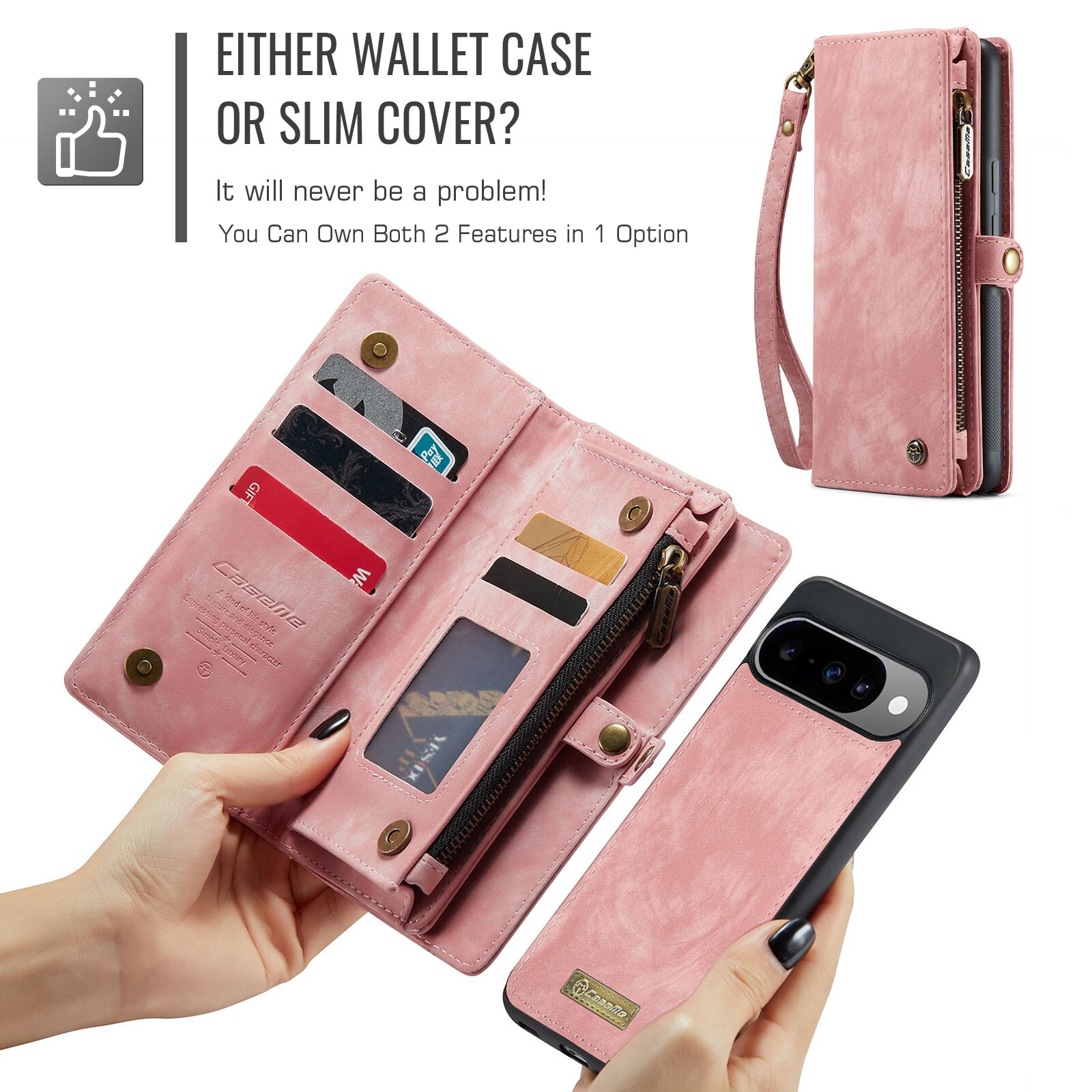 Cartera Multi-Slot Google Pixel 10 Rosa