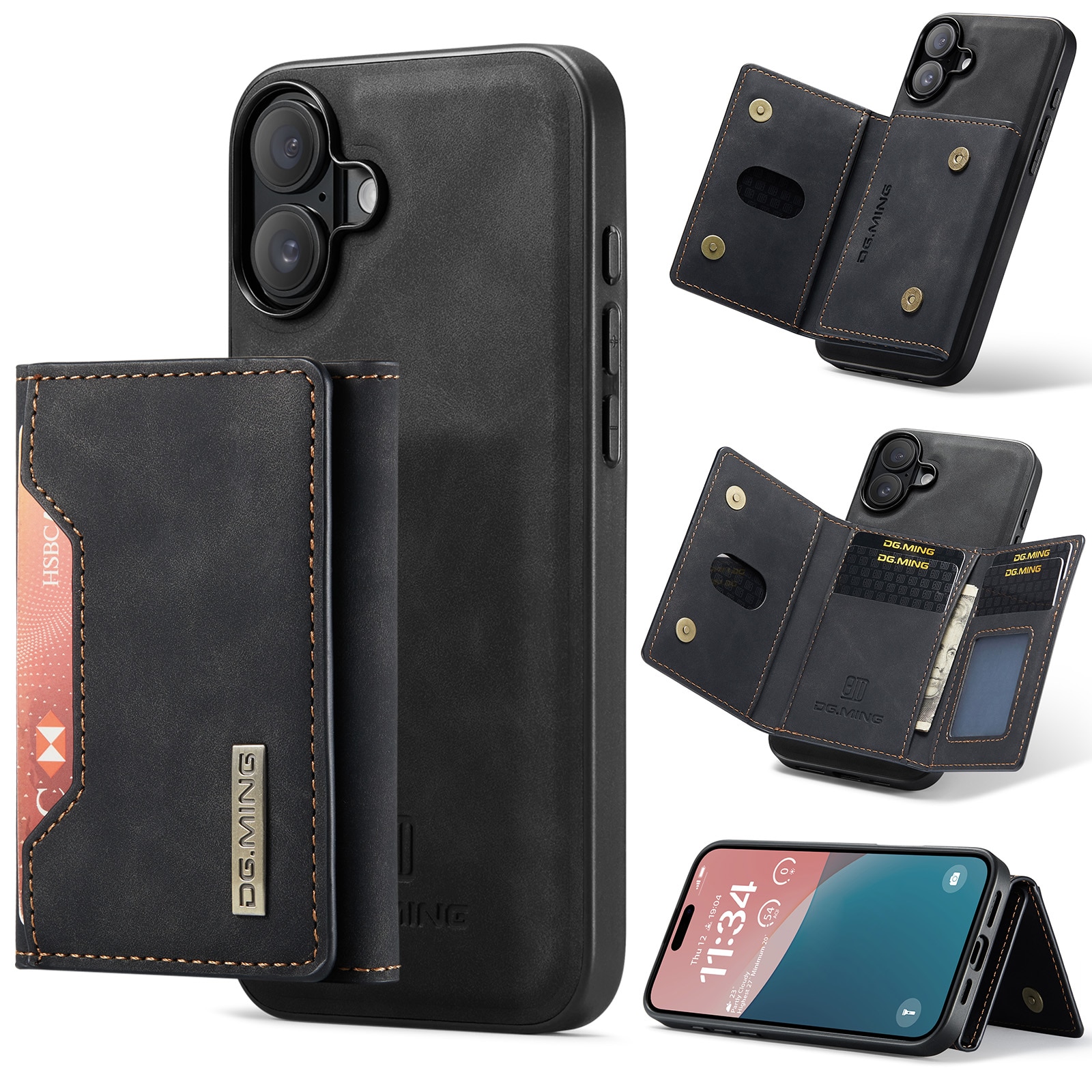 Funda Magnetic Card Slot iPhone 17 Negro