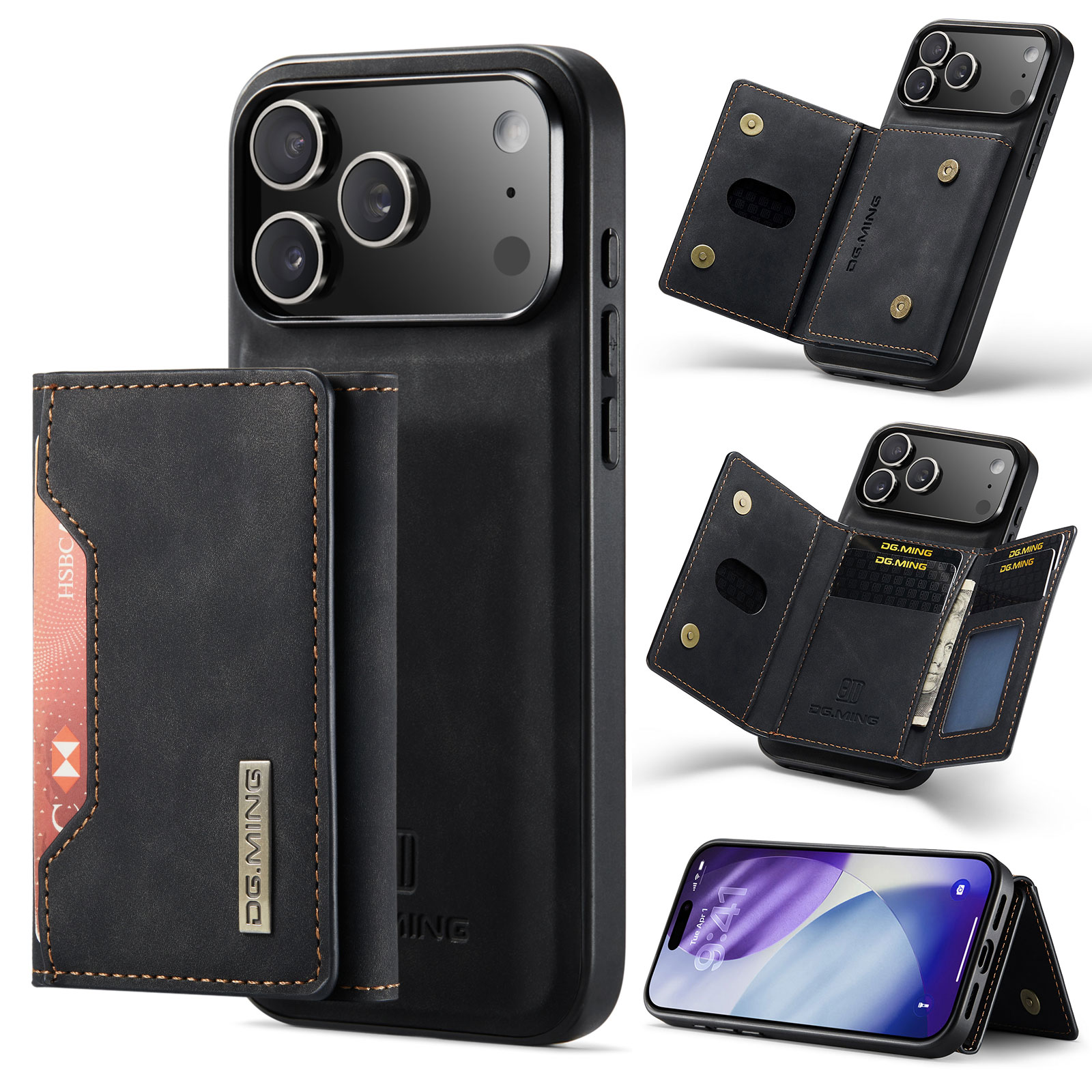 Funda Magnetic Card Slot iPhone 17 Pro Max Negro