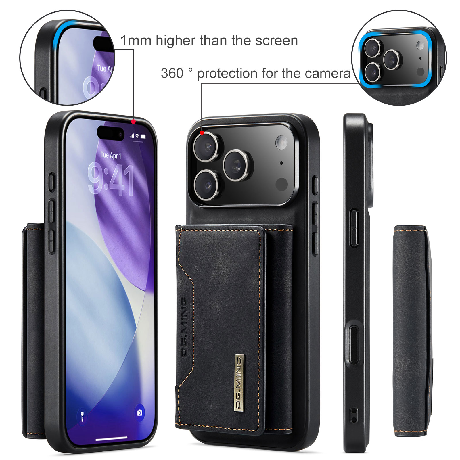 Funda Magnetic Card Slot iPhone 17 Pro Max Negro