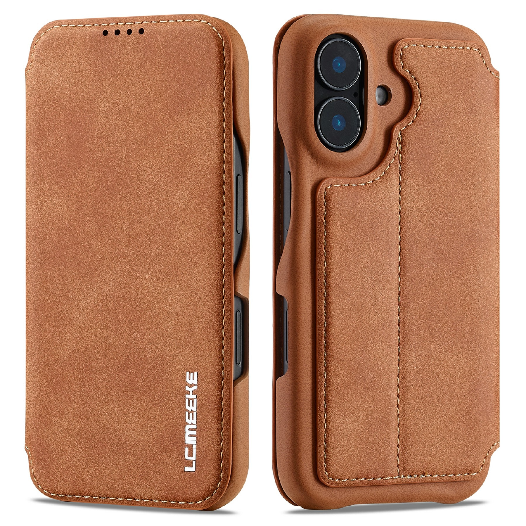 Funda delgada con solapa iPhone 17 Cognac