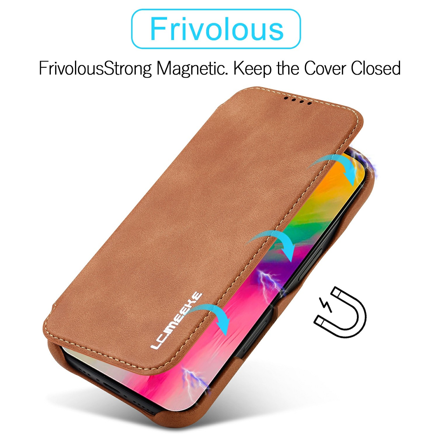 Funda delgada con solapa iPhone 17 Cognac