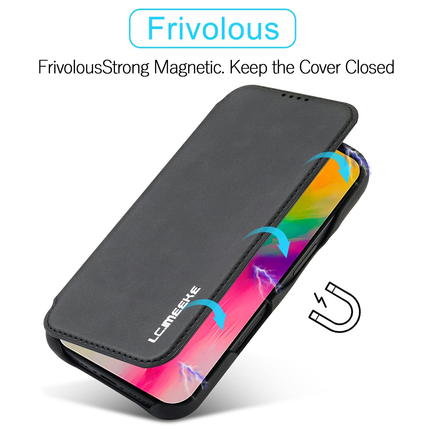 Funda delgada con solapa iPhone 17 negro