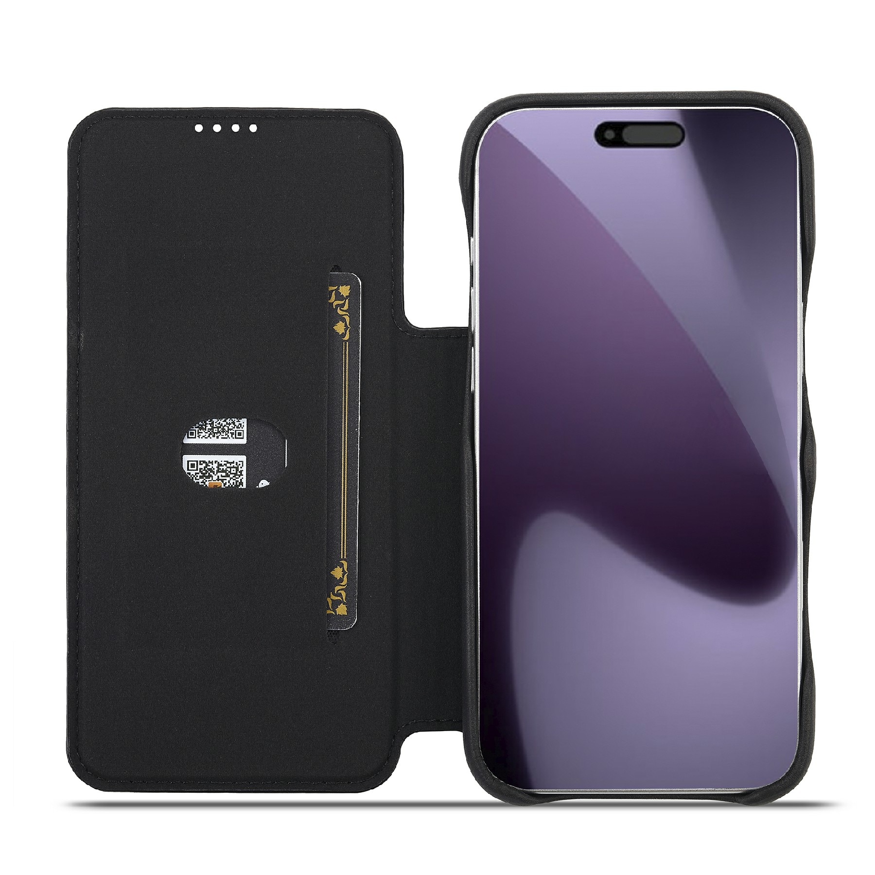 Funda delgada con solapa iPhone 17 Pro Max Negro