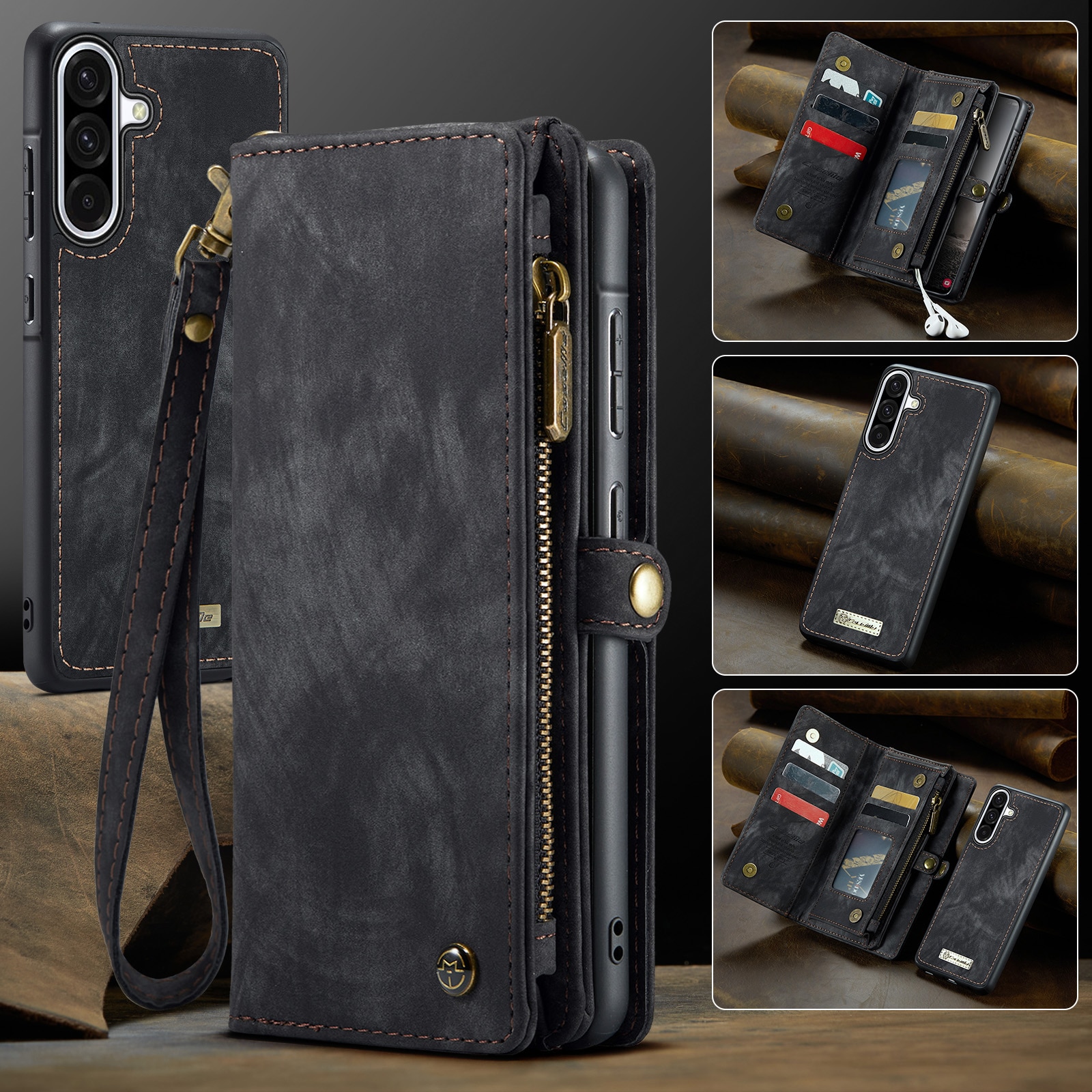 Cartera Multi-Slot Samsung Galaxy A17 Gris