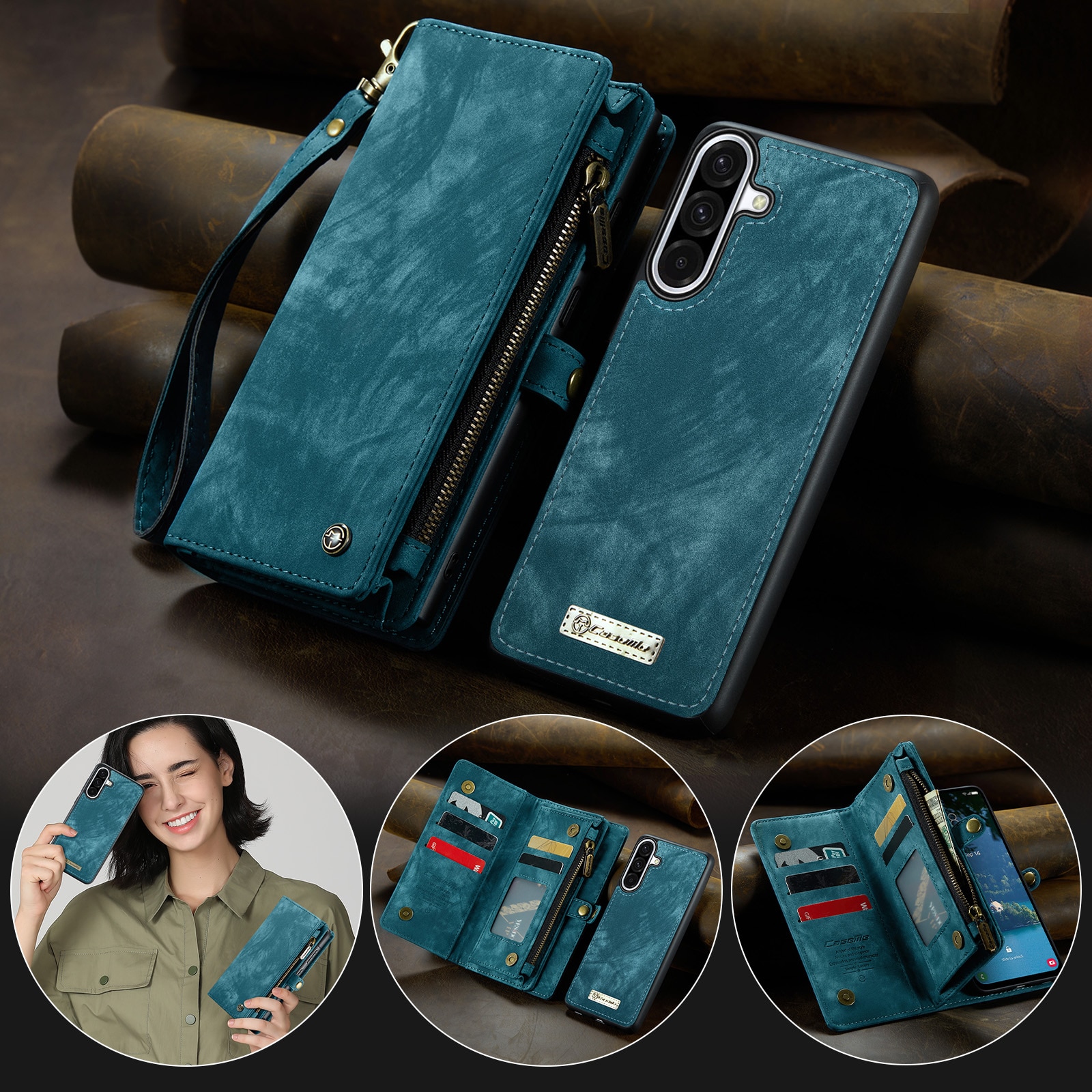 Cartera Multi-Slot Samsung Galaxy A17 Azul