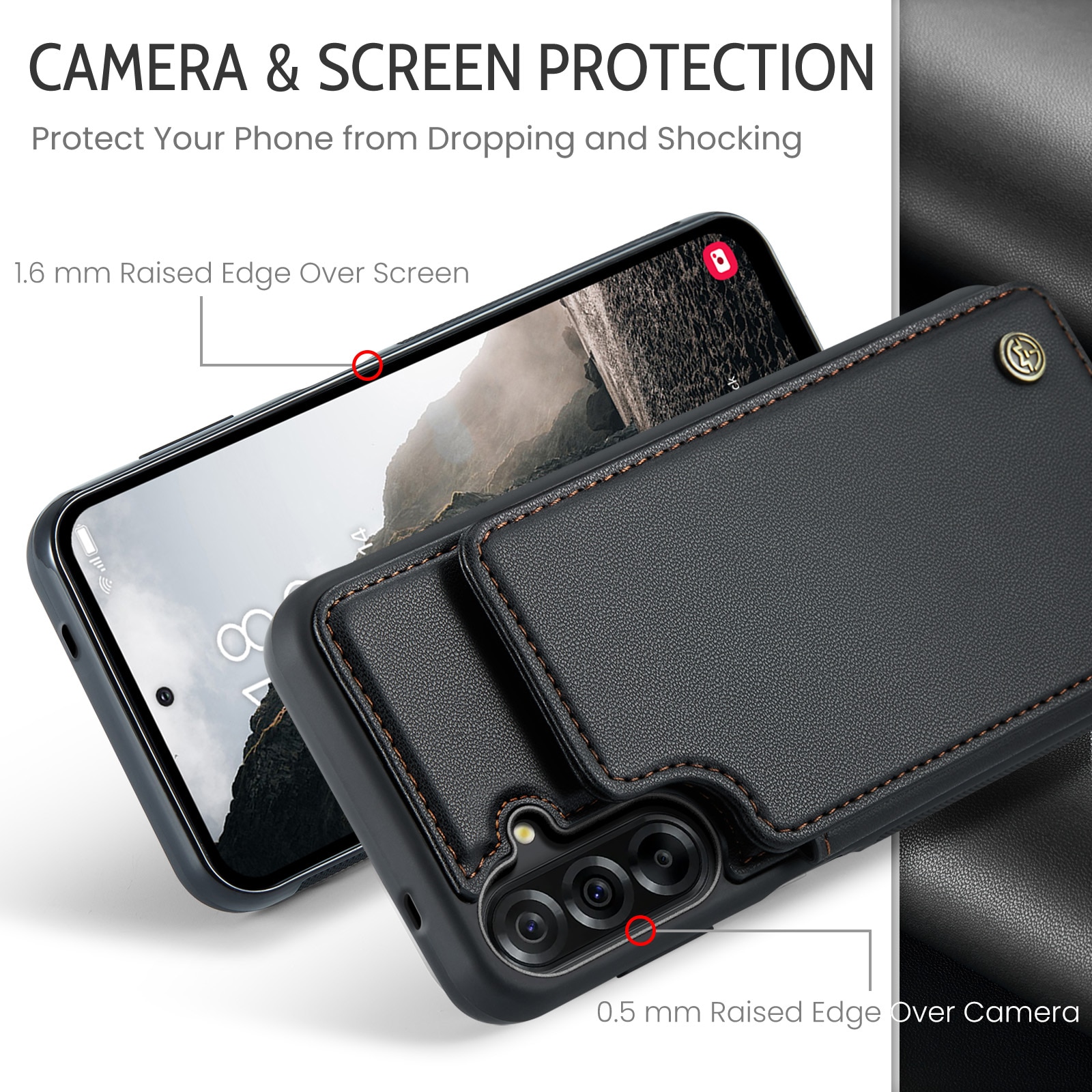 Funda con tarjetero anti-RFID Samsung Galaxy A17 negro