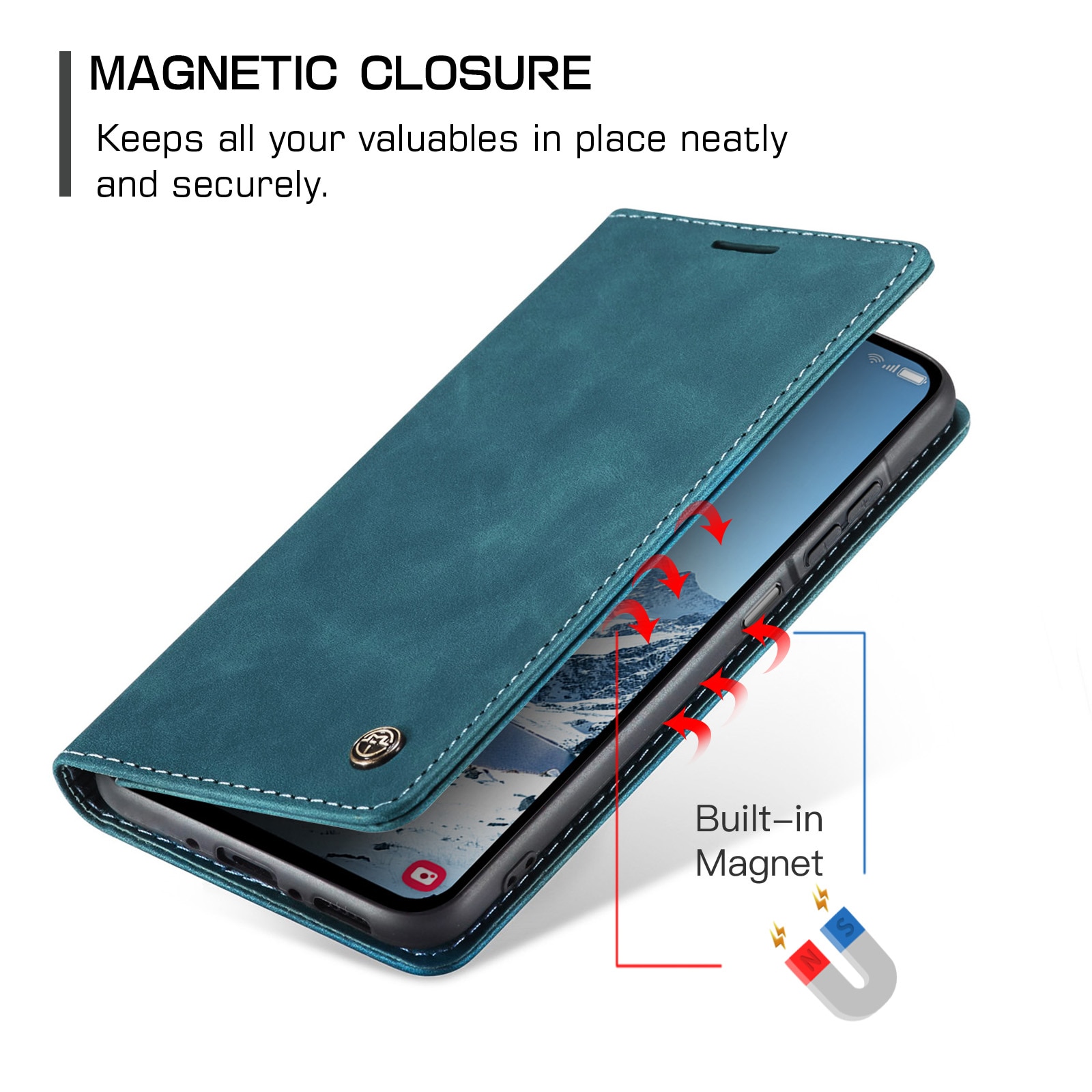 Funda delgada con solapa Samsung Galaxy A17 Azul