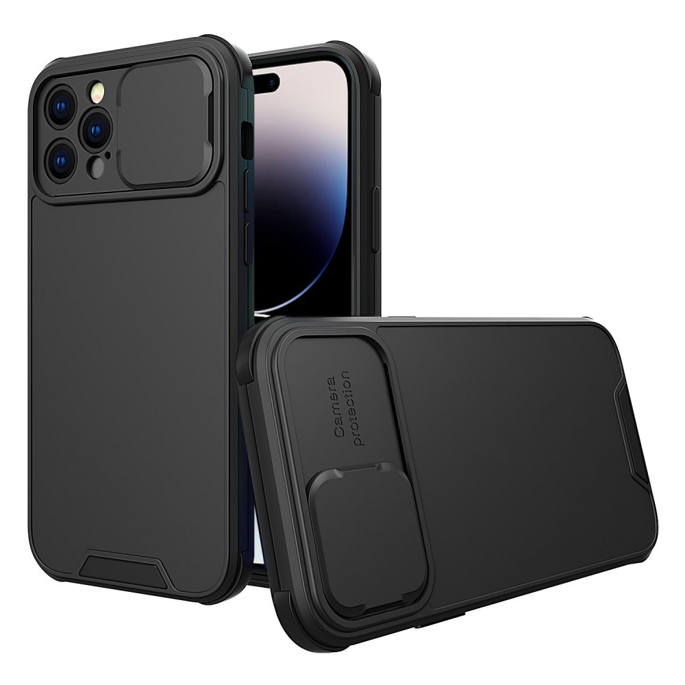 Funda con protección para cámaras iPhone 14 Pro Negro