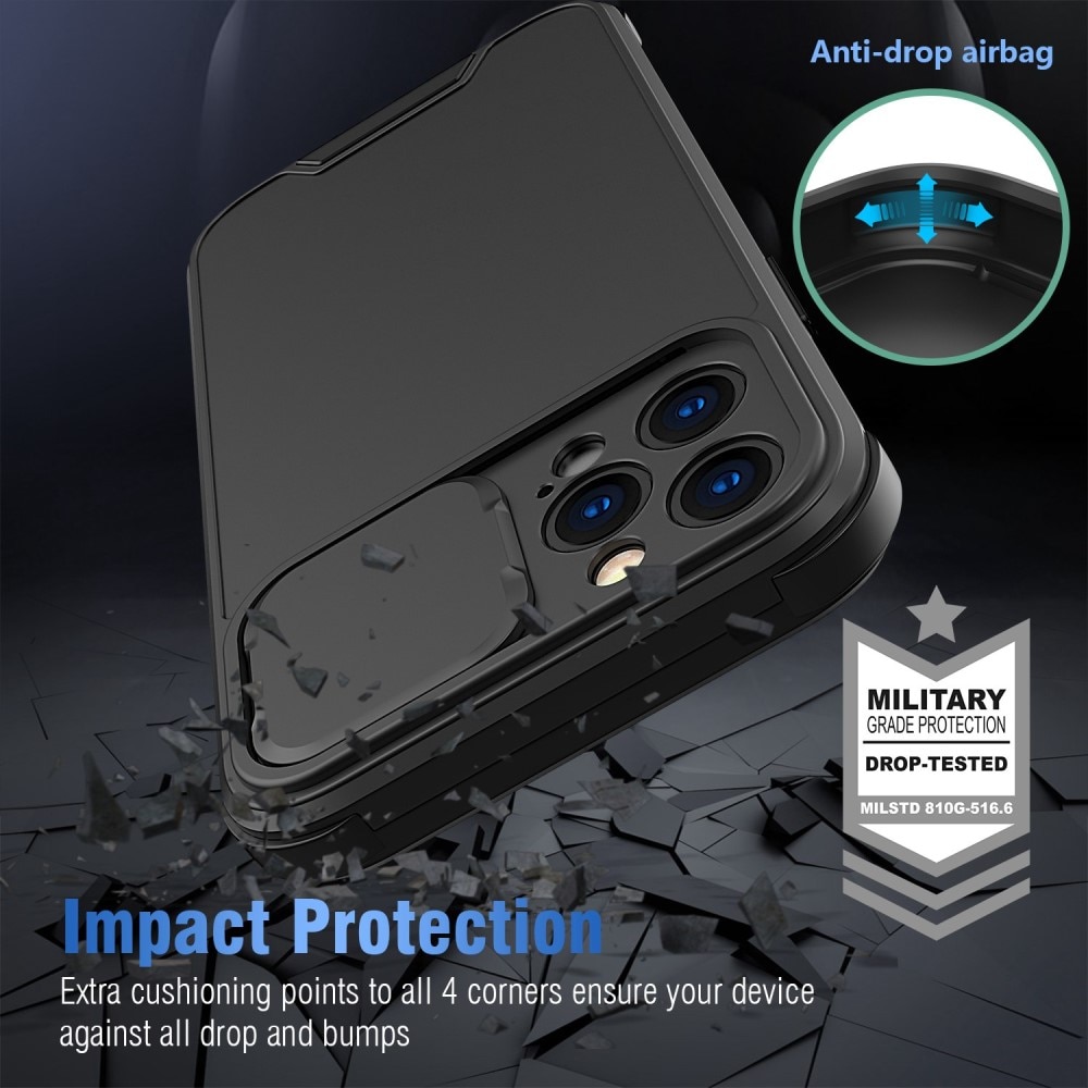 Funda con protección para cámaras iPhone 14 Pro Negro