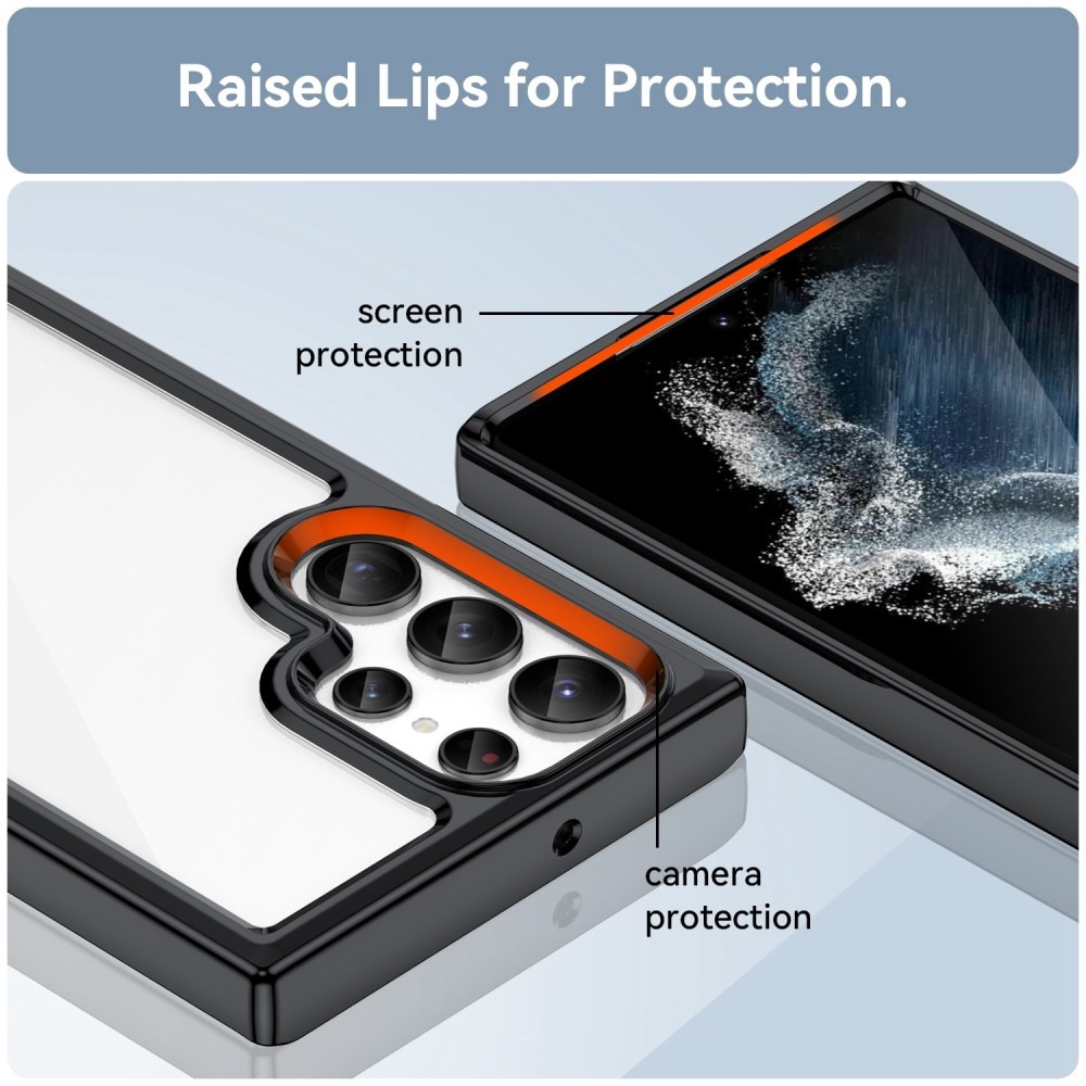 Funda híbrida para Samsung Galaxy S23 Ultra transparente