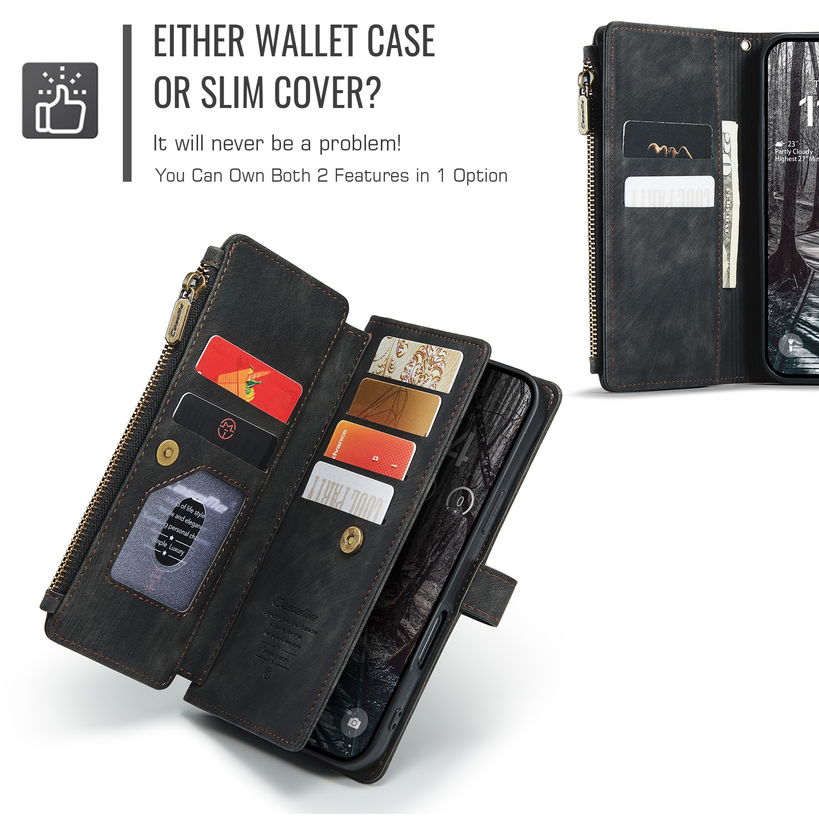 Cartera Multi-Slot iPhone 17 Pro Gris