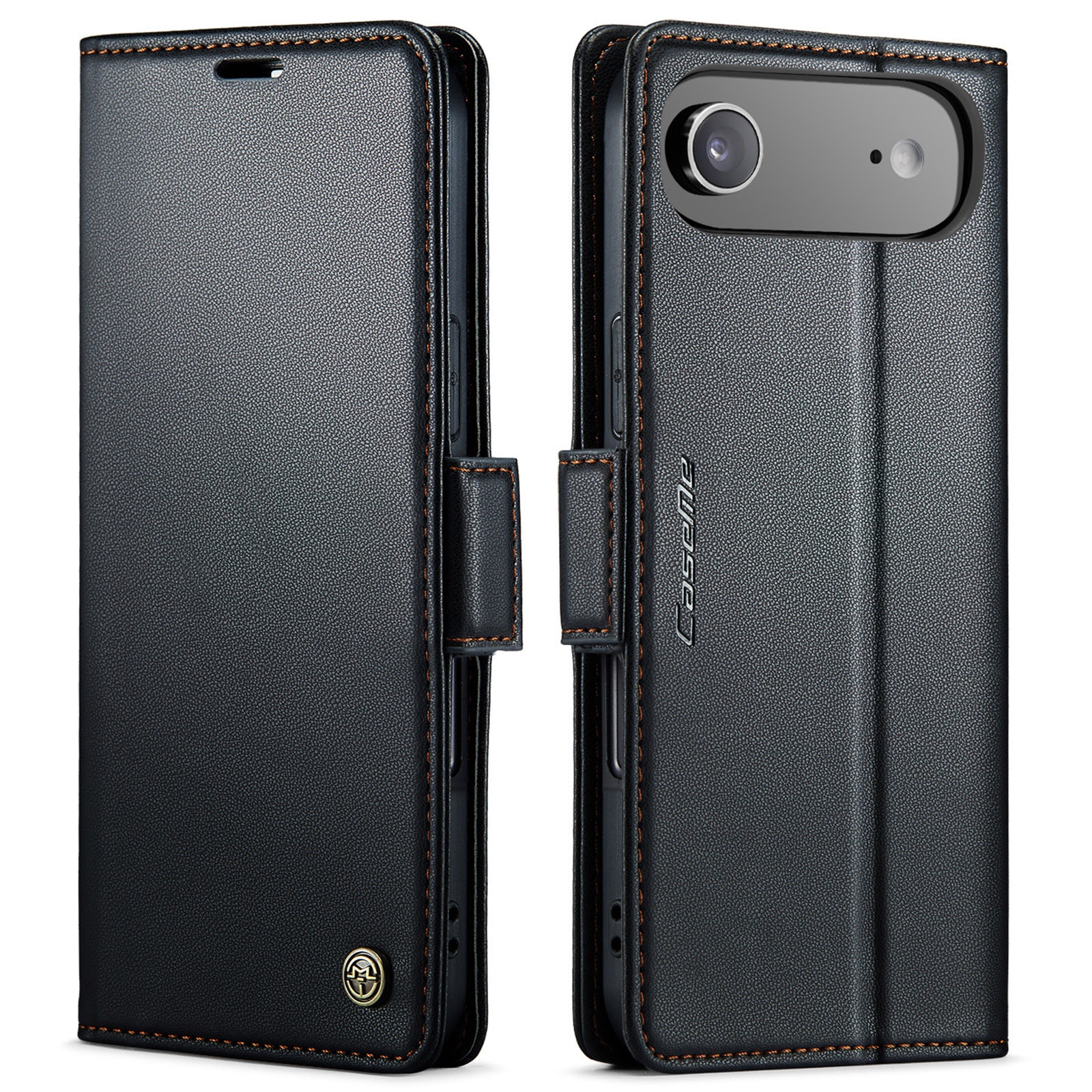 Funda delgada con solapa anti-RFID iPhone 17 Air Negro
