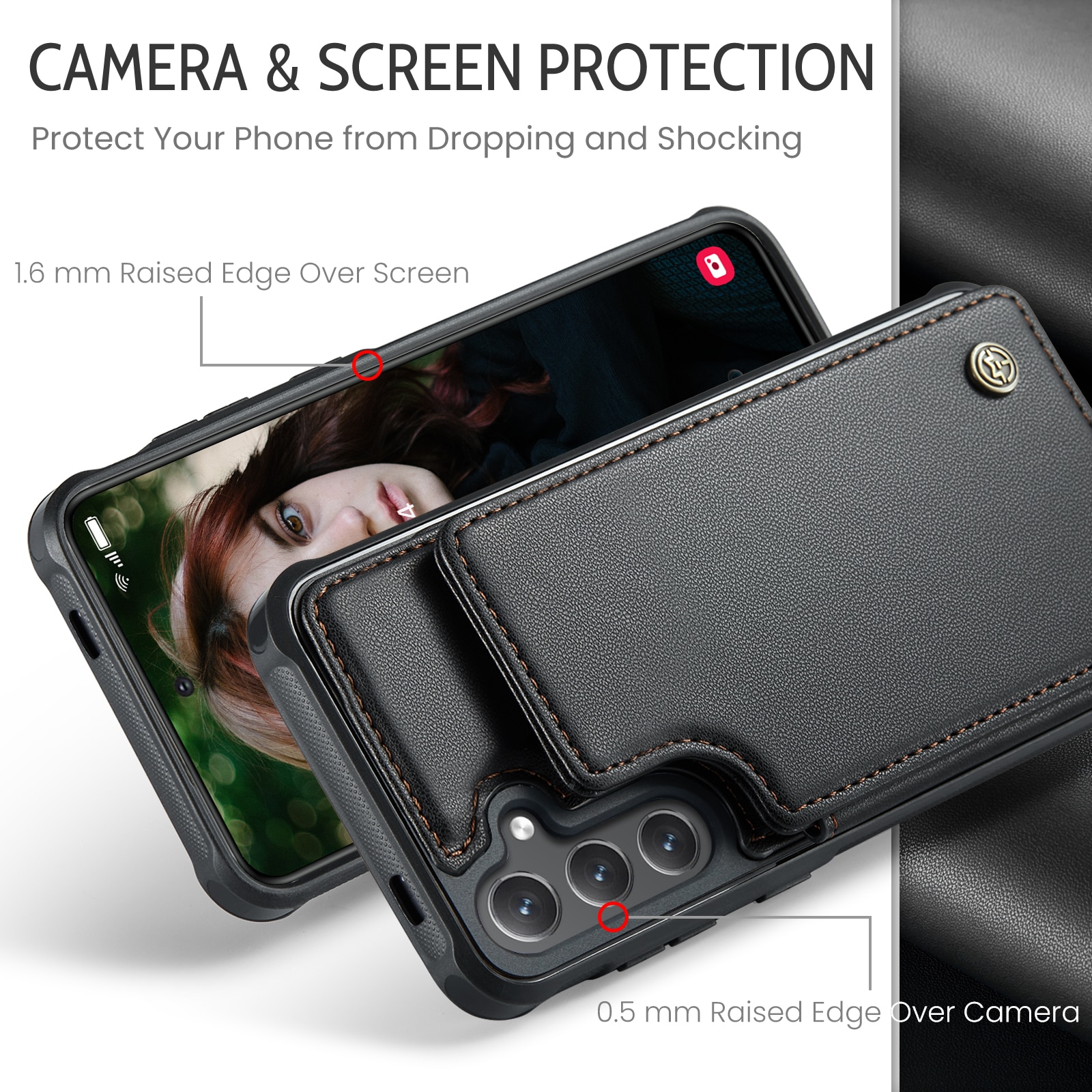 Funda con tarjetero anti-RFID Samsung Galaxy S25 FE negro