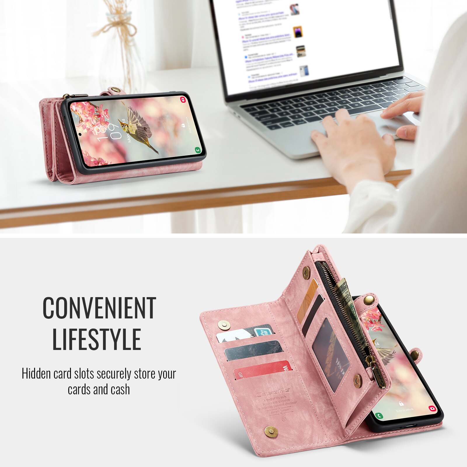 Cartera Multi-Slot Samsung Galaxy S25 FE Rosa