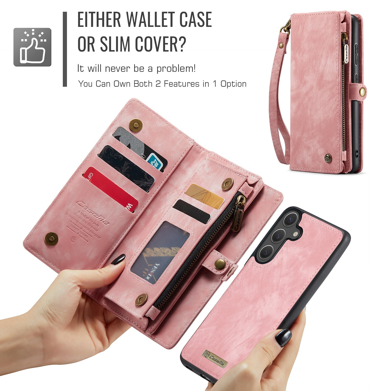Cartera Multi-Slot Samsung Galaxy S25 FE Rosa
