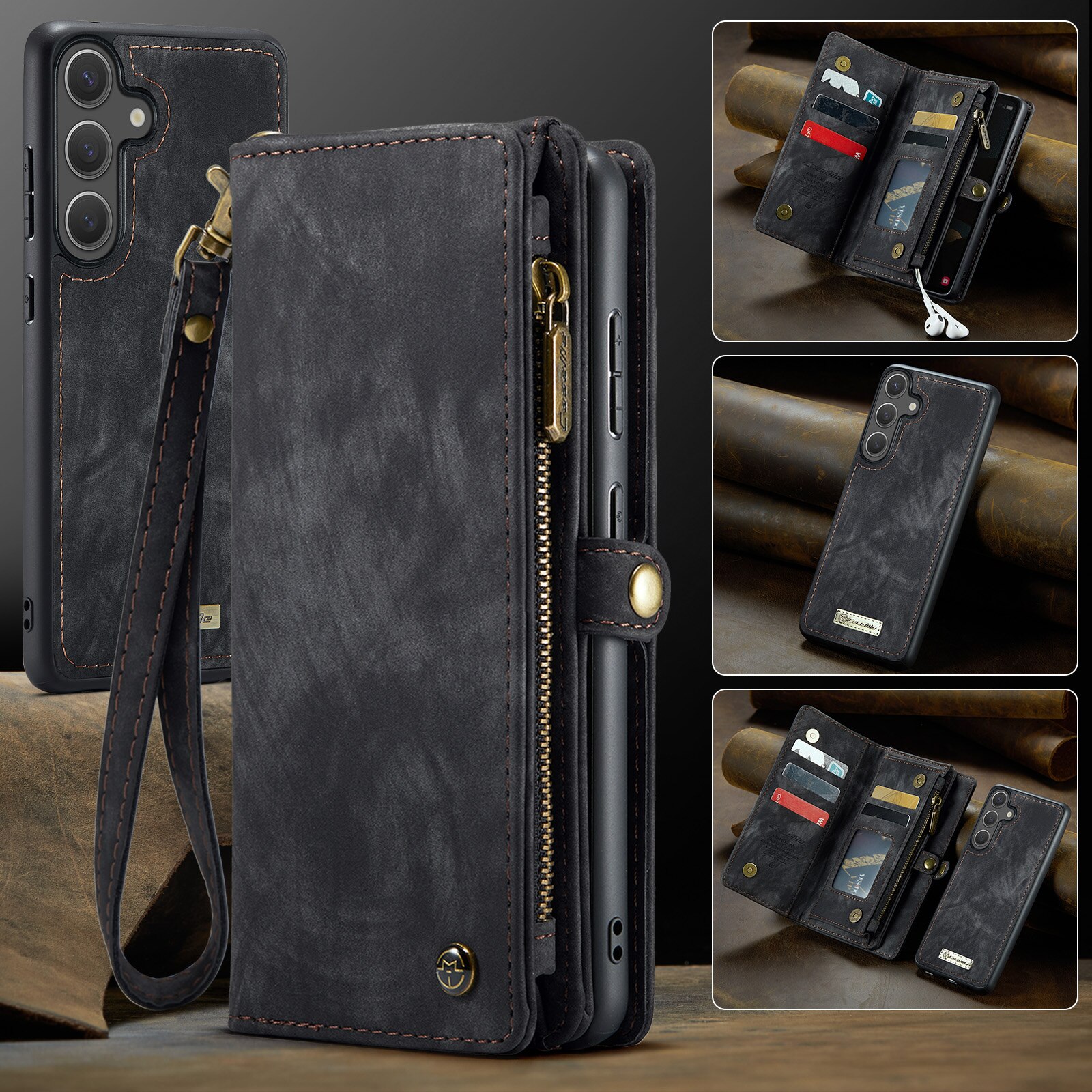 Cartera Multi-Slot Samsung Galaxy S25 FE Gris