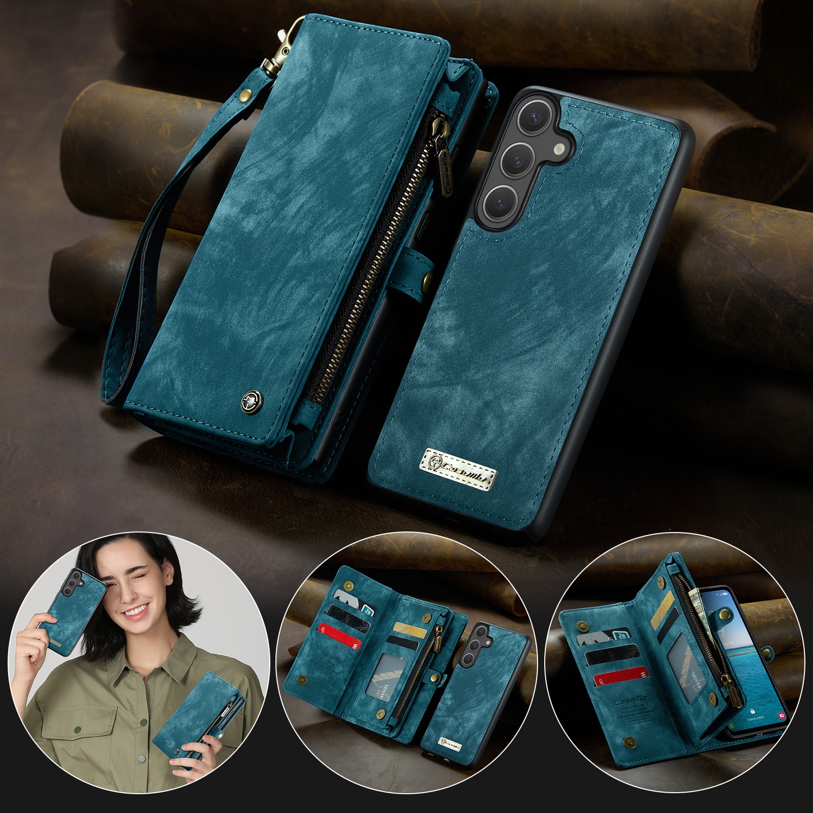 Cartera Multi-Slot Samsung Galaxy S25 FE Azul