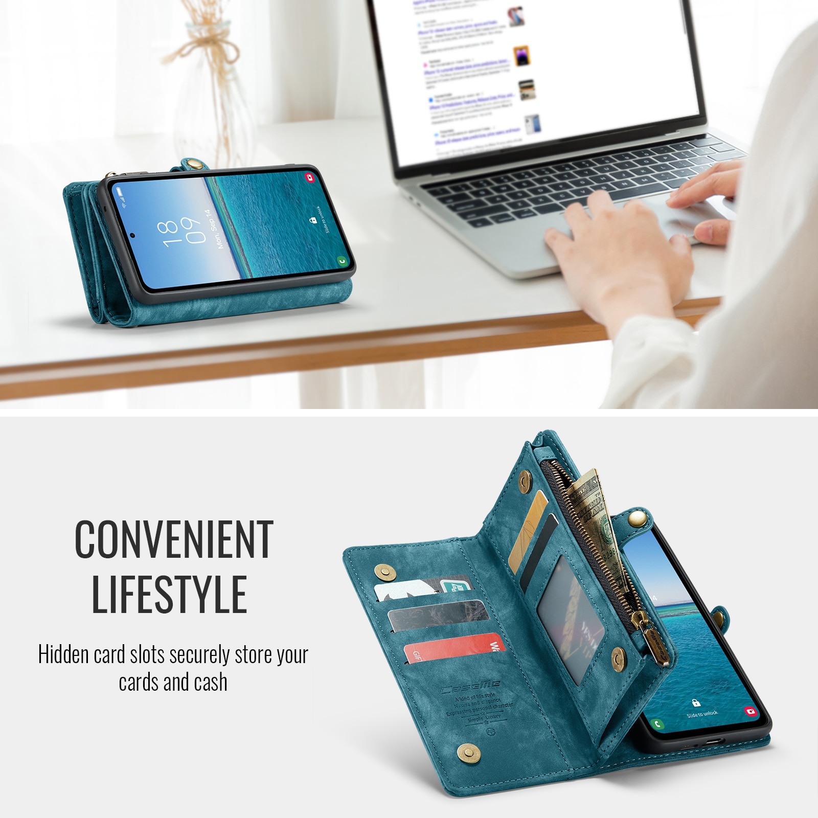 Cartera Multi-Slot Samsung Galaxy S25 FE Azul