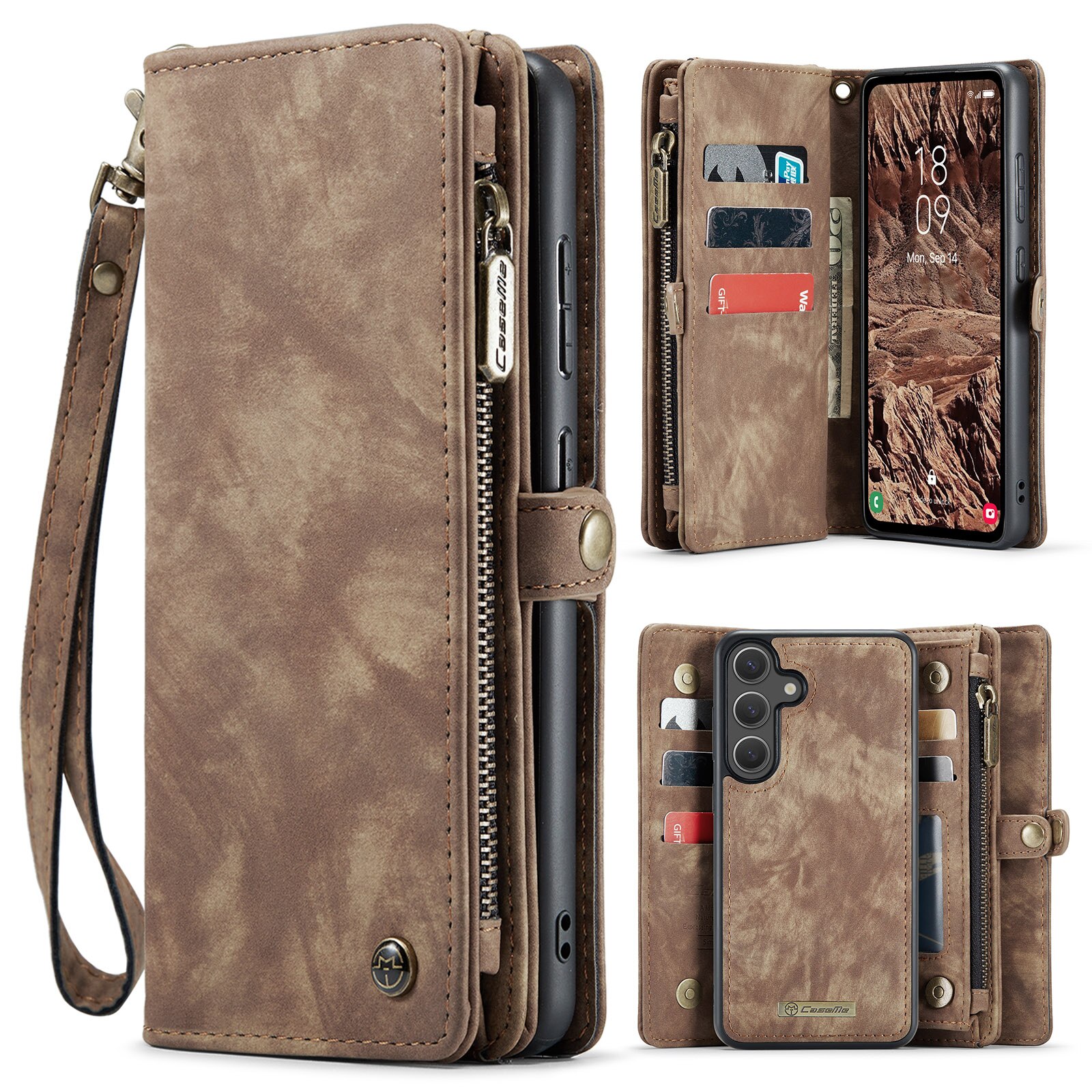 Cartera Multi-Slot Samsung Galaxy S25 FE Marrón