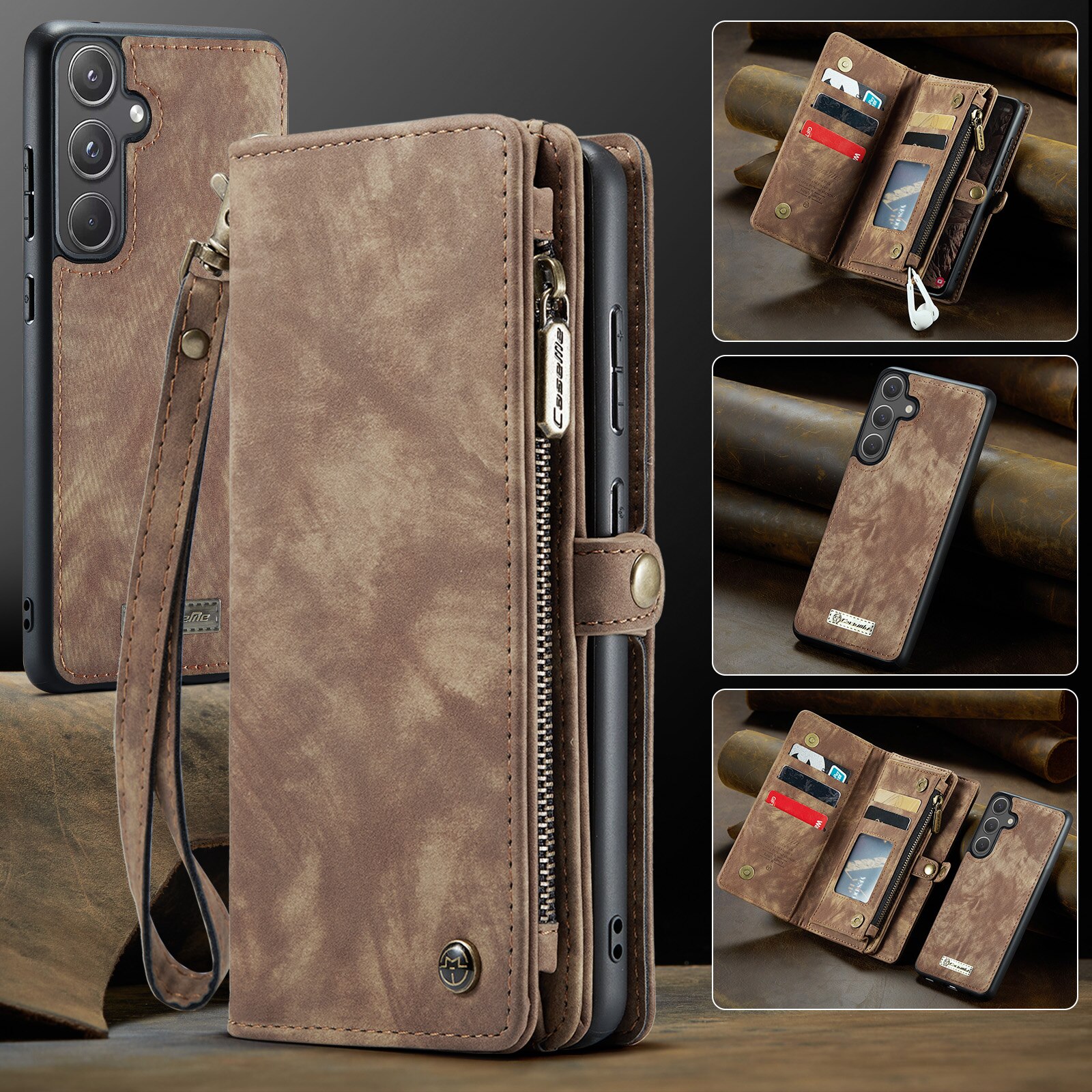 Cartera Multi-Slot Samsung Galaxy S25 FE Marrón