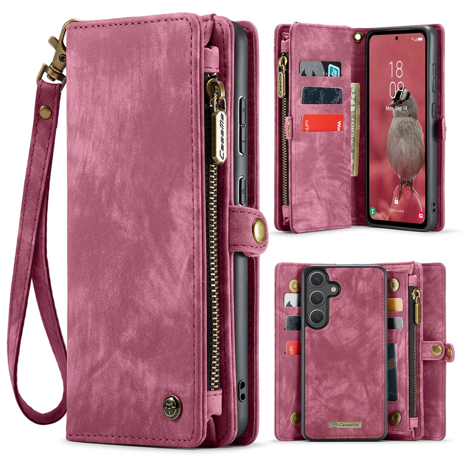 Cartera Multi-Slot Samsung Galaxy S25 FE Rojo