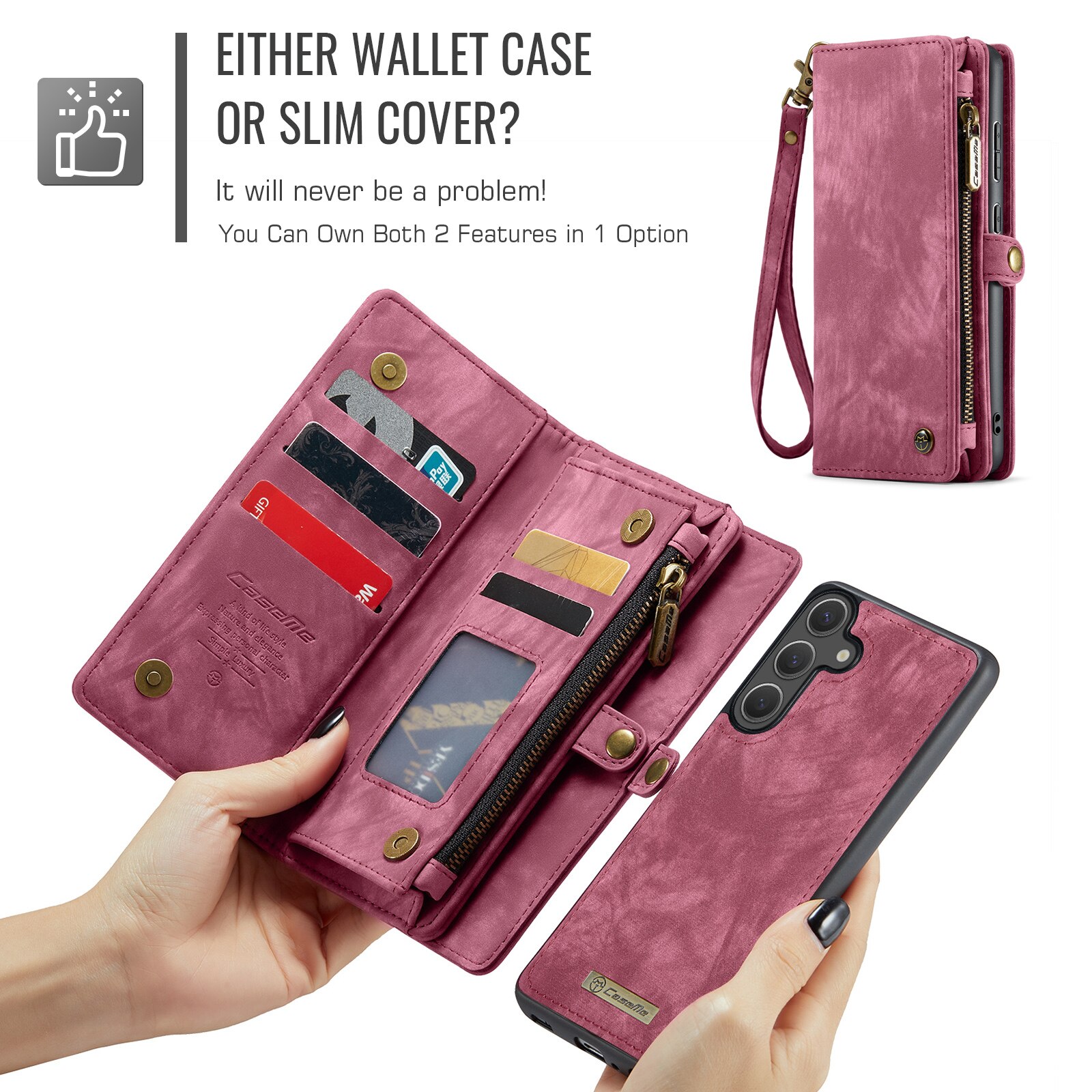 Cartera Multi-Slot Samsung Galaxy S25 FE Rojo