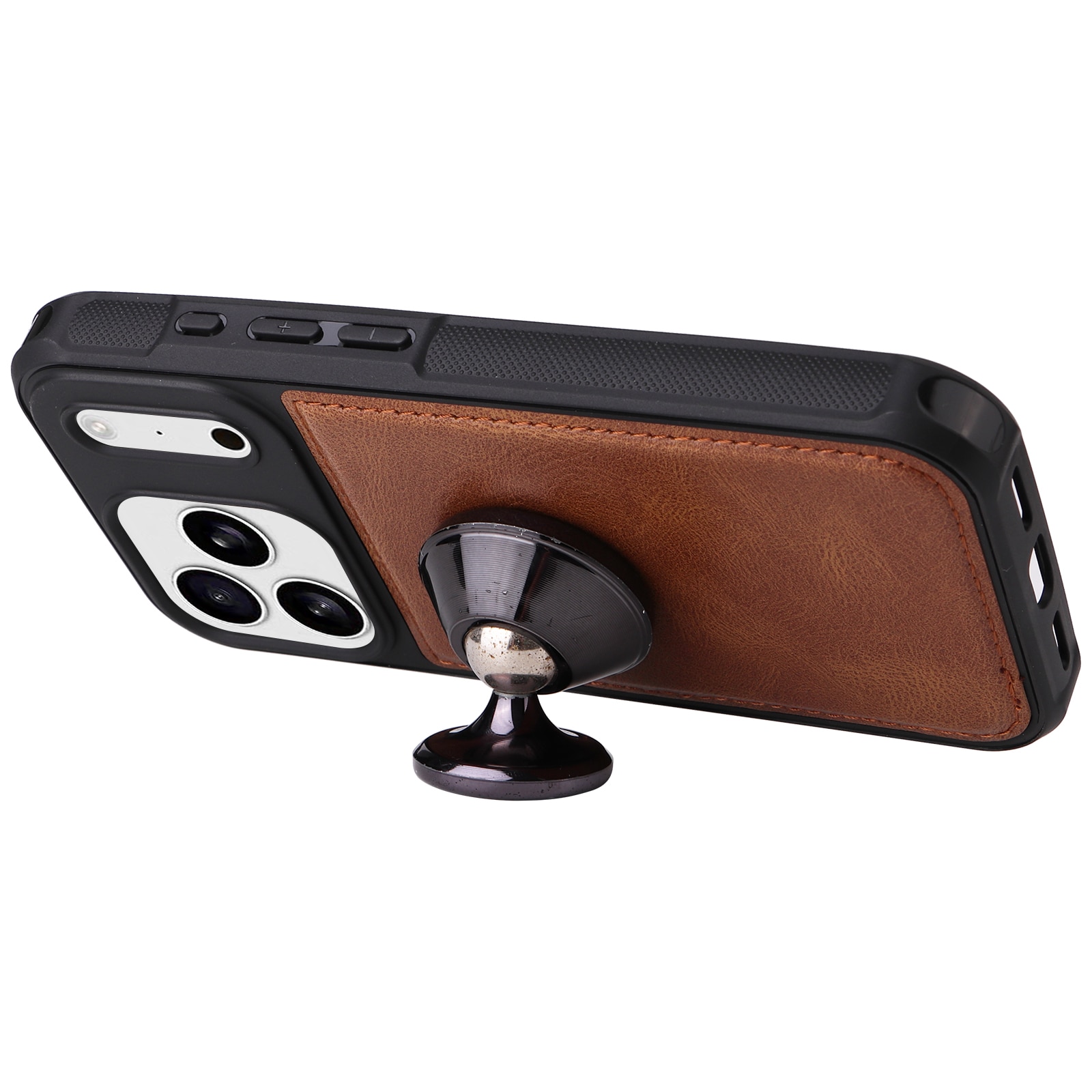 Magnet Leather Multi Wallet iPhone 17 Pro Max Marrón