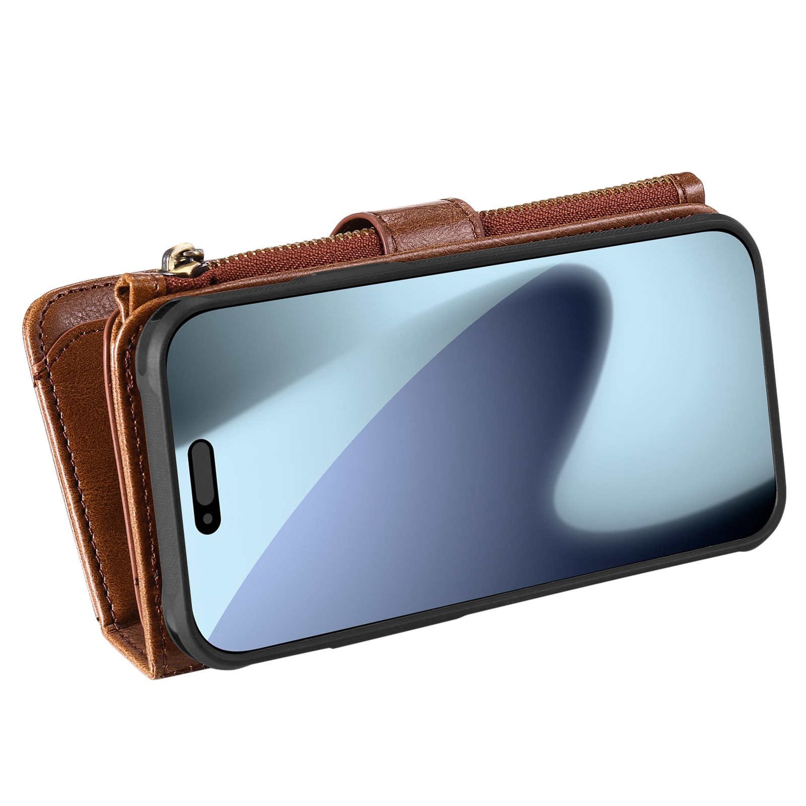 Magnet Leather Multi Wallet iPhone 17 Pro Max Marrón