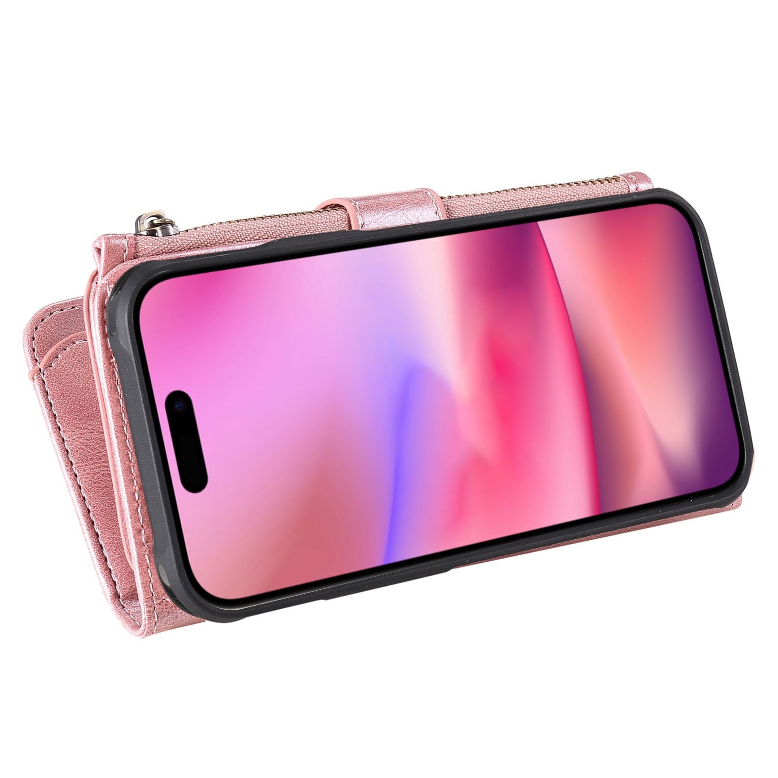 Magnet Leather Multi Wallet iPhone 17 Rosa