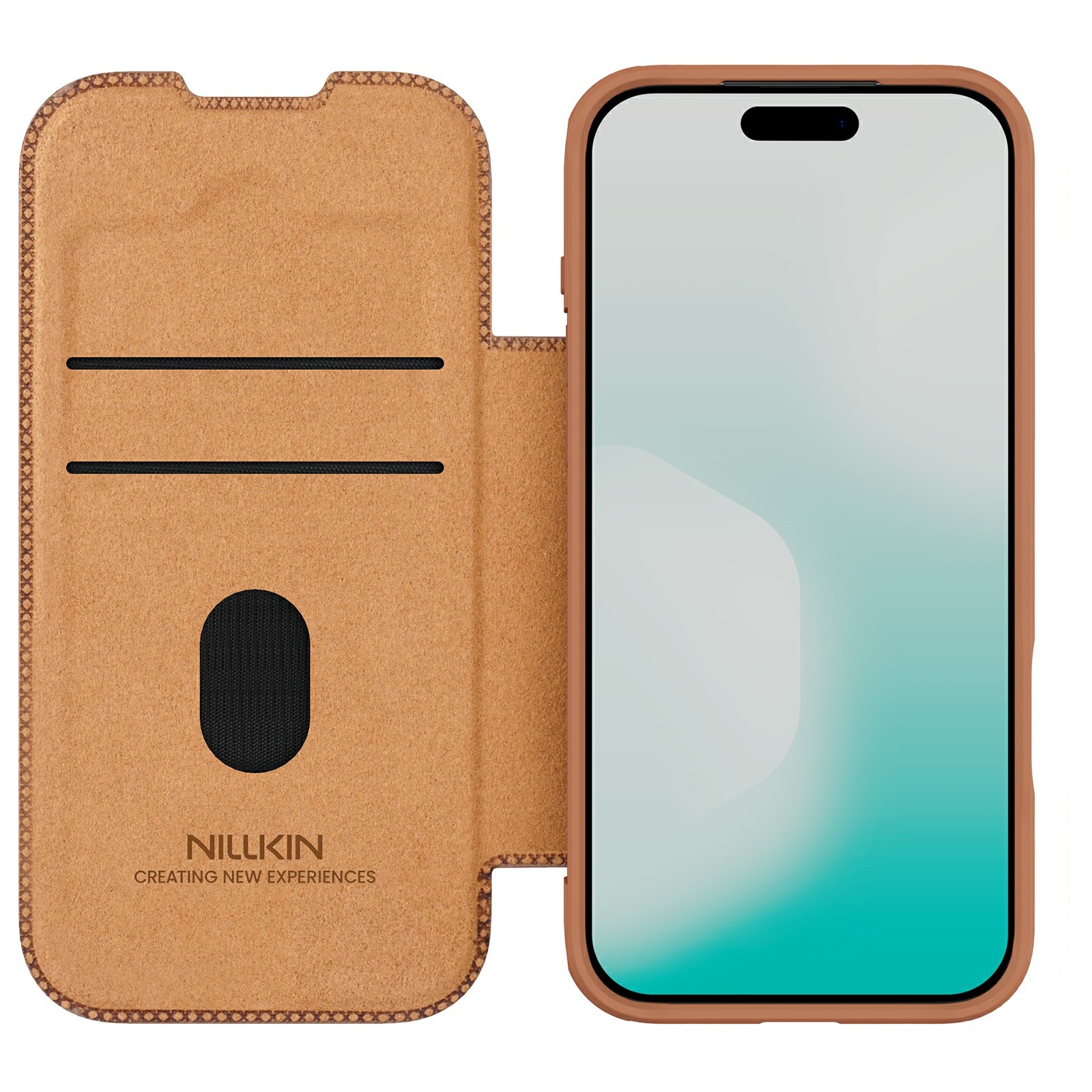 Funda Qin Pro CamShield iPhone 17 Pro Max Marrón