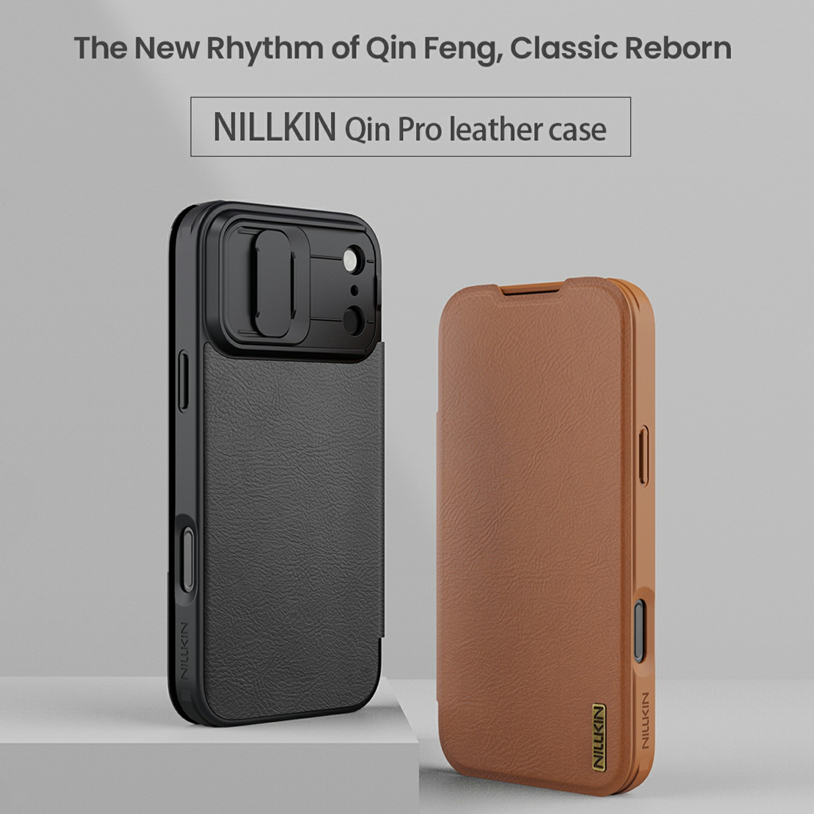 Funda Qin Pro CamShield iPhone 17 Pro Max Marrón