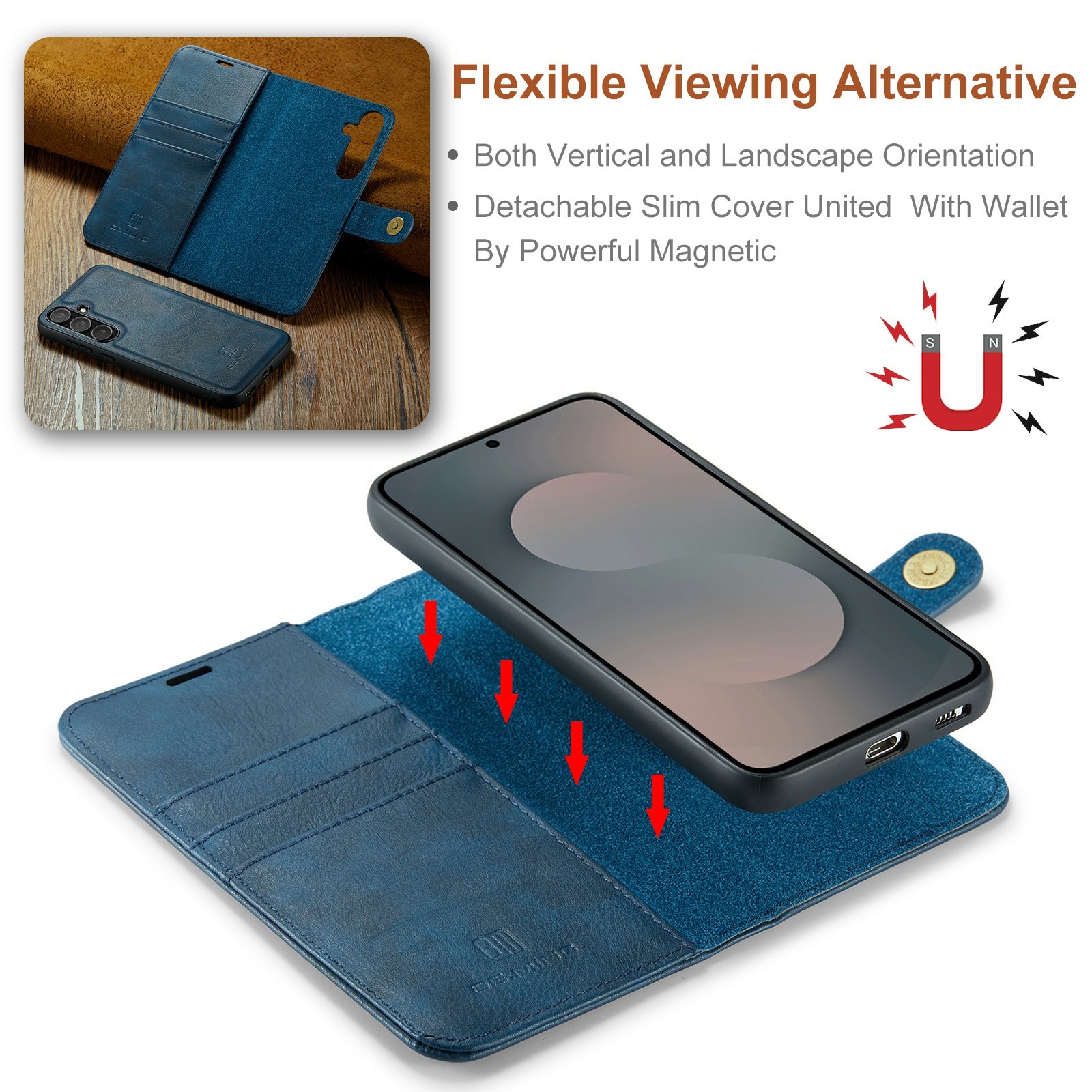Cartera Magnet Wallet Samsung Galaxy S25 FE Blue