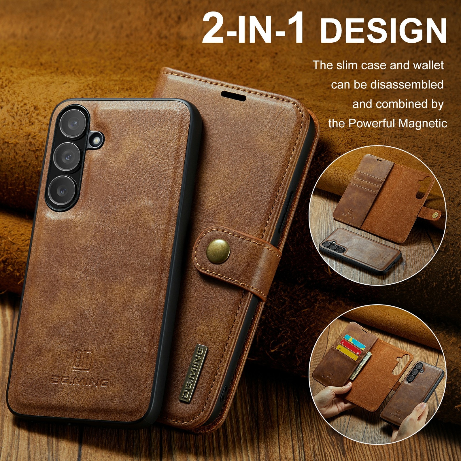 Cartera Magnet Wallet Samsung Galaxy S25 FE Cognac