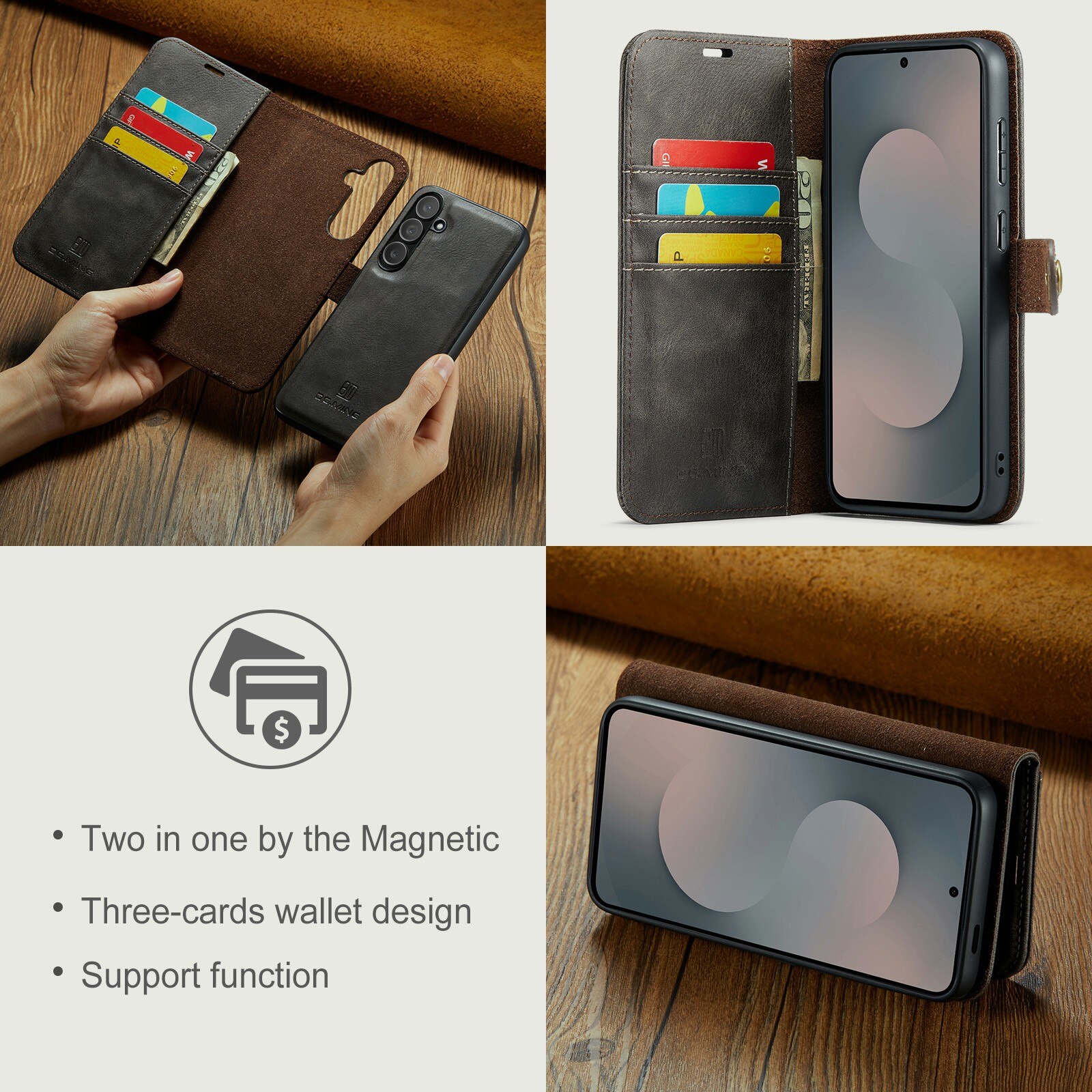 Cartera Magnet Wallet Samsung Galaxy S25 FE Brown