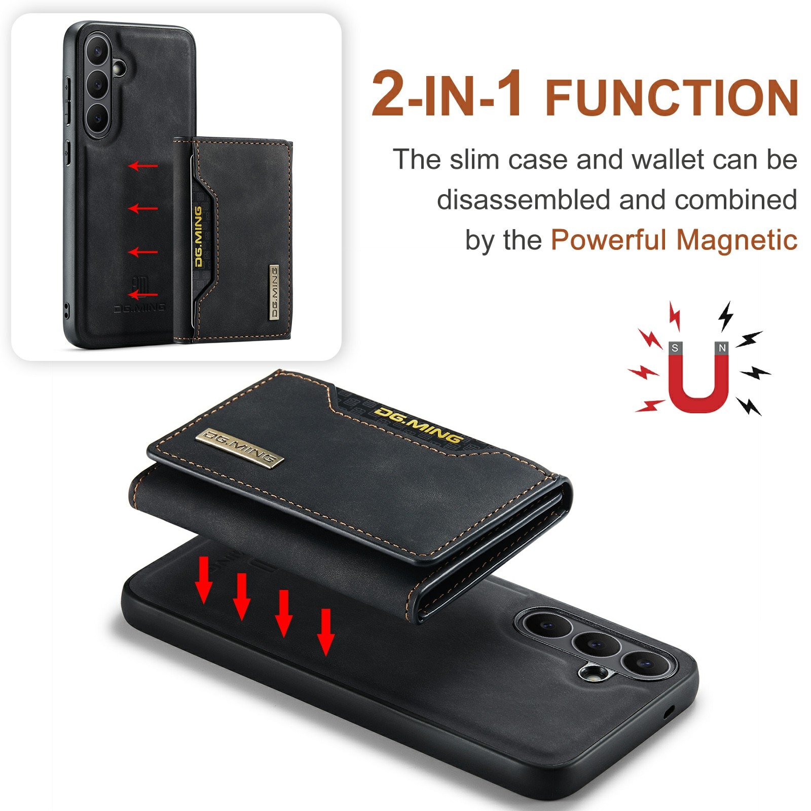 Funda Magnetic Card Slot Samsung Galaxy S25 FE Negro