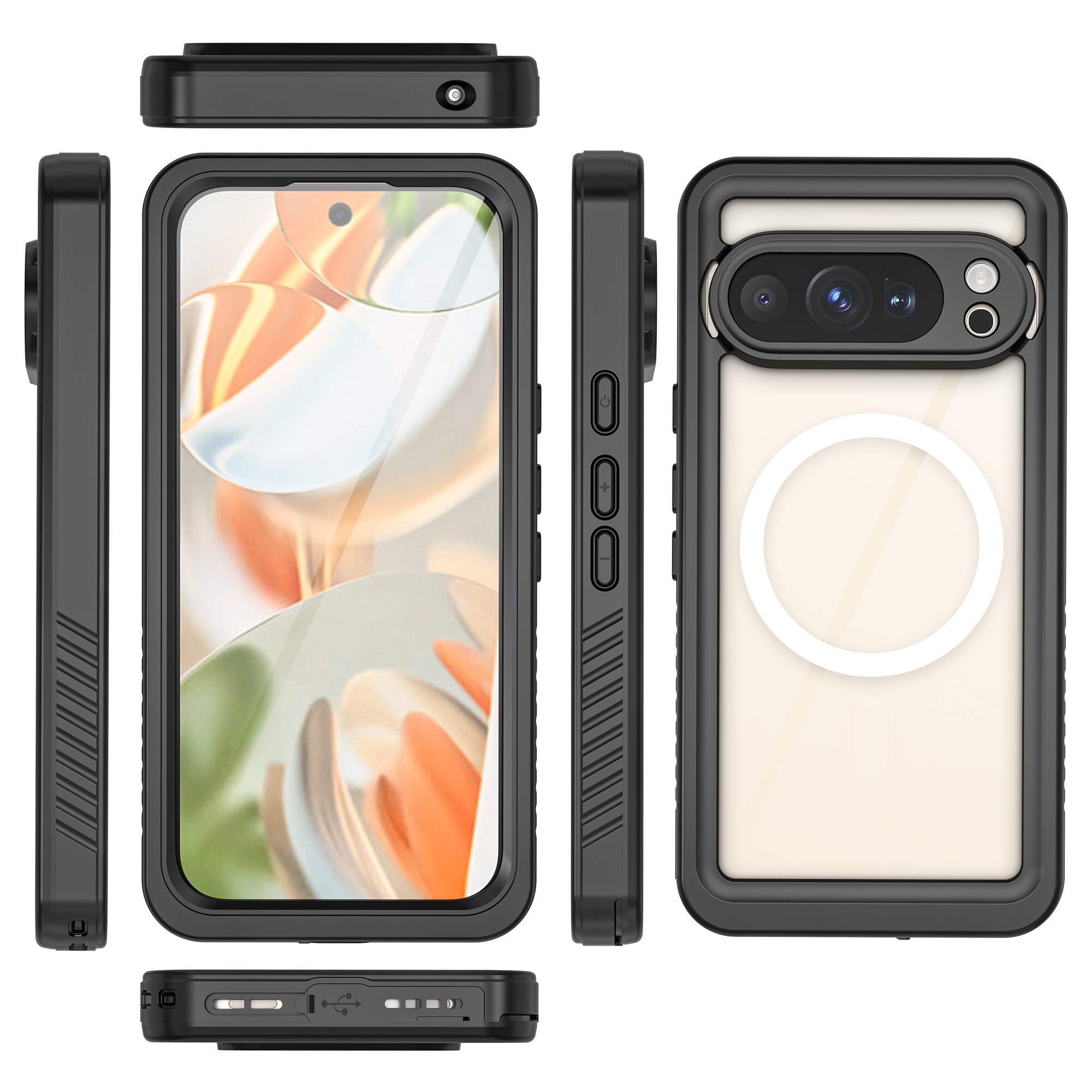 Funda Híbrida Impermeable Google Pixel 10 Pro transparente