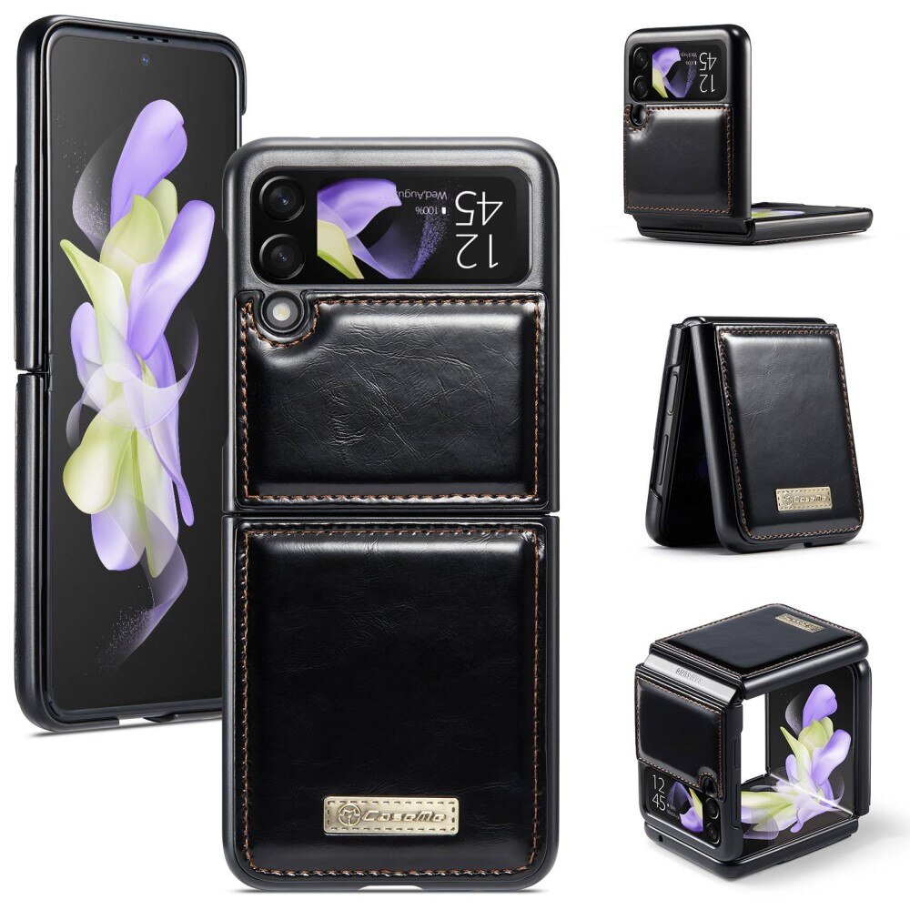 Funda de cuero Samsung Galaxy Z Flip 4 Negro