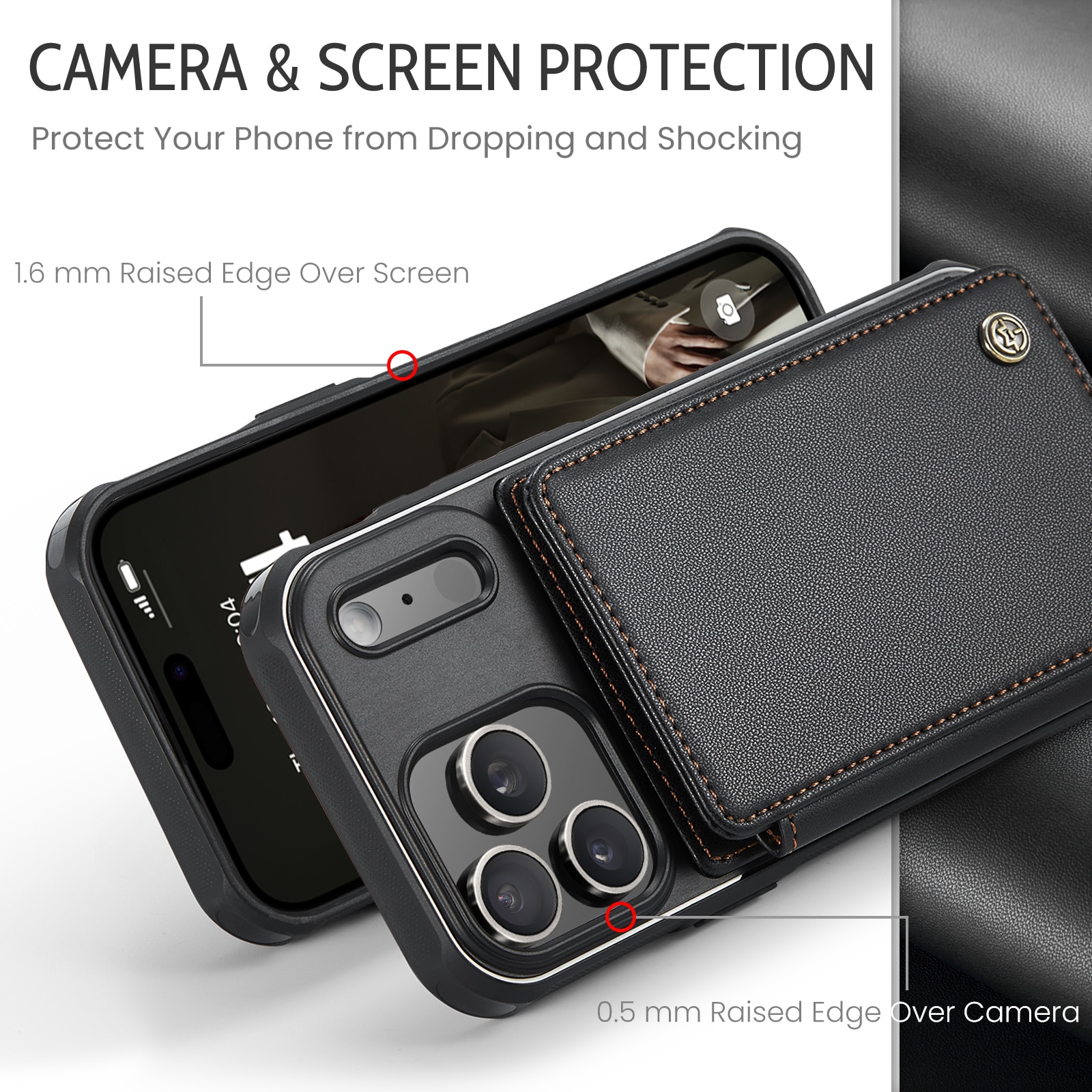 Funda con tarjetero anti-RFID iPhone 17 Pro negro