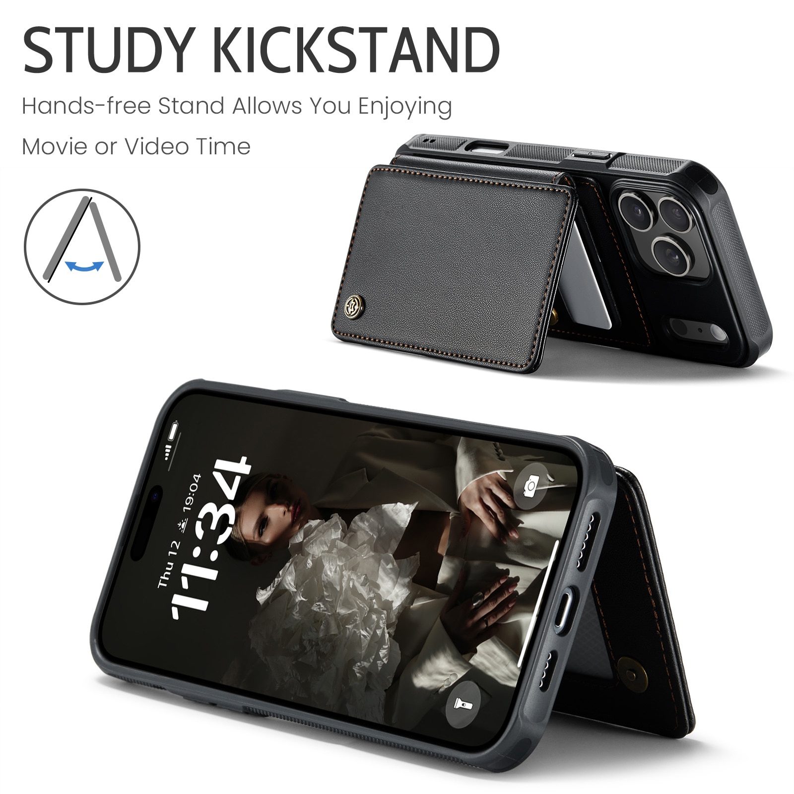 Funda con tarjetero anti-RFID iPhone 17 Pro negro