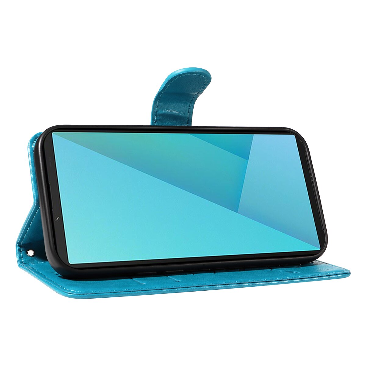 Funda de Cuero con Mariposas Sony Xperia 10 VII, Azul