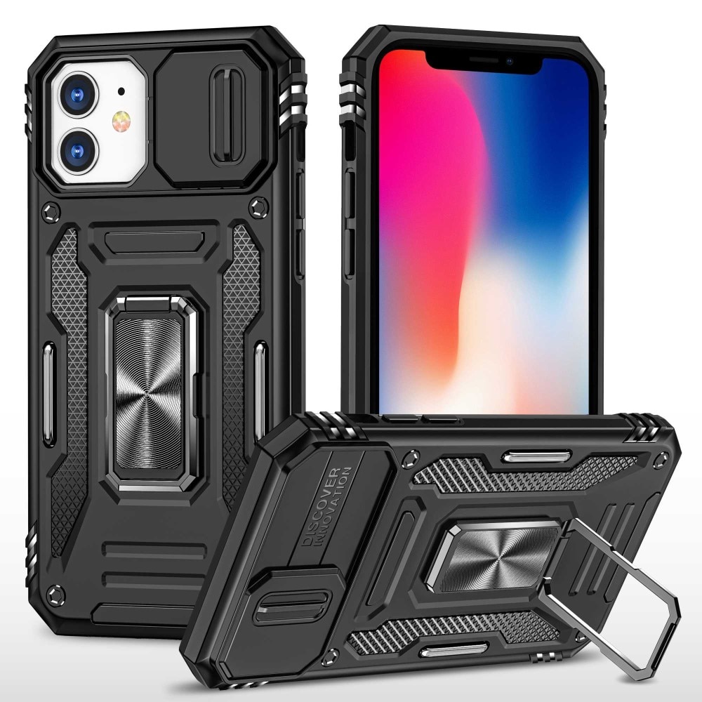 Funda híbrida Tech Ring y Protector Cámara iPhone 11 Negro