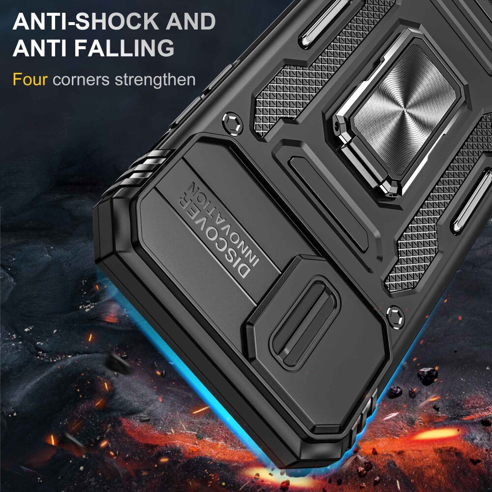 Funda híbrida Ring y Protector Cámara iPhone 11 Negro