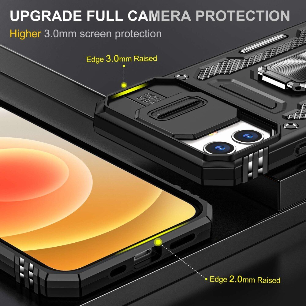 Funda híbrida Ring y Protector Cámara iPhone 11 Negro