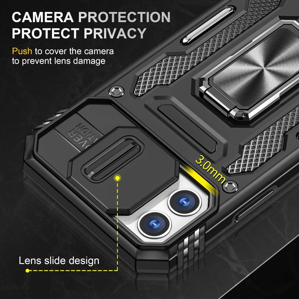Funda híbrida Ring y Protector Cámara iPhone 11 Negro