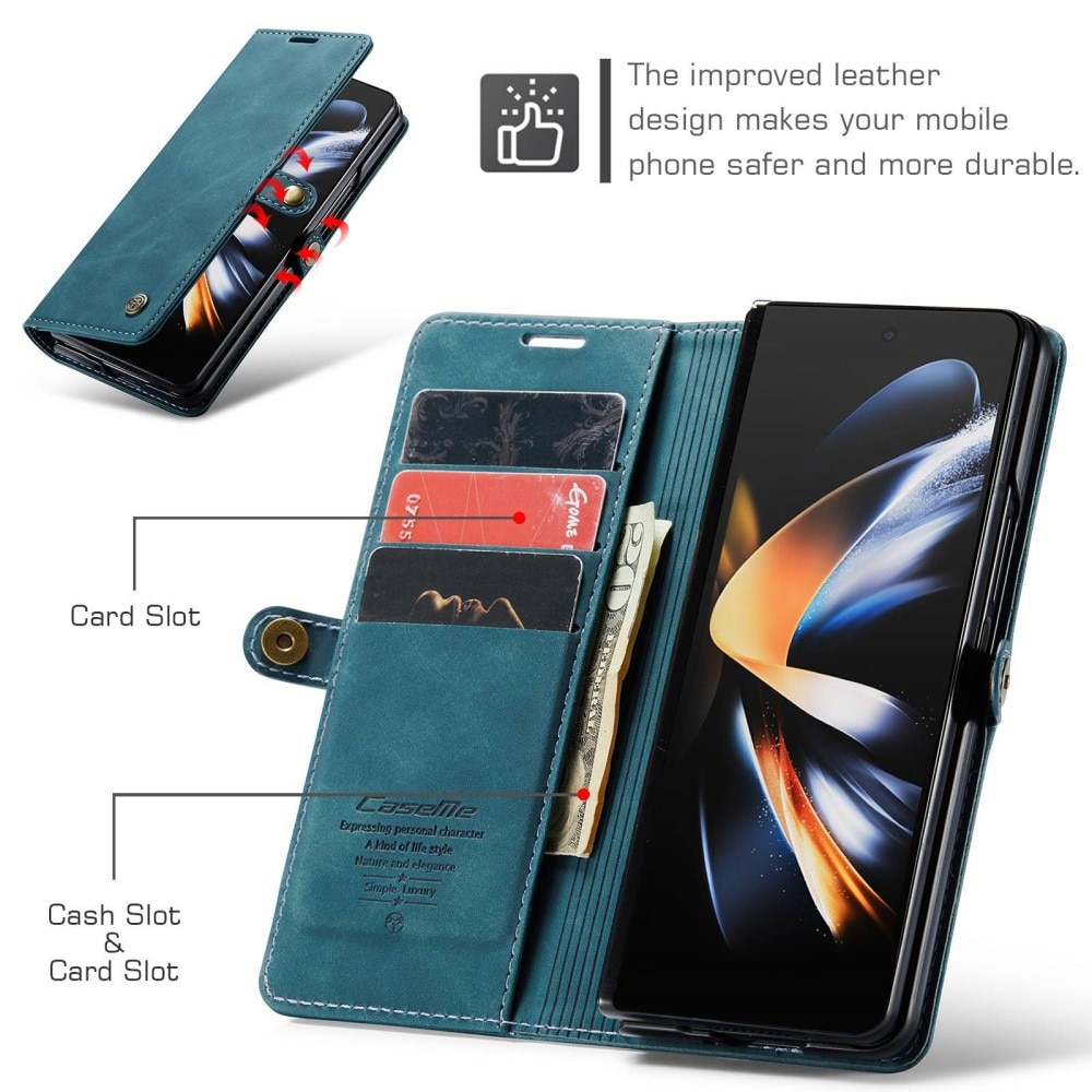 Funda delgada con solapa Samsung Galaxy Z Fold 4 azul