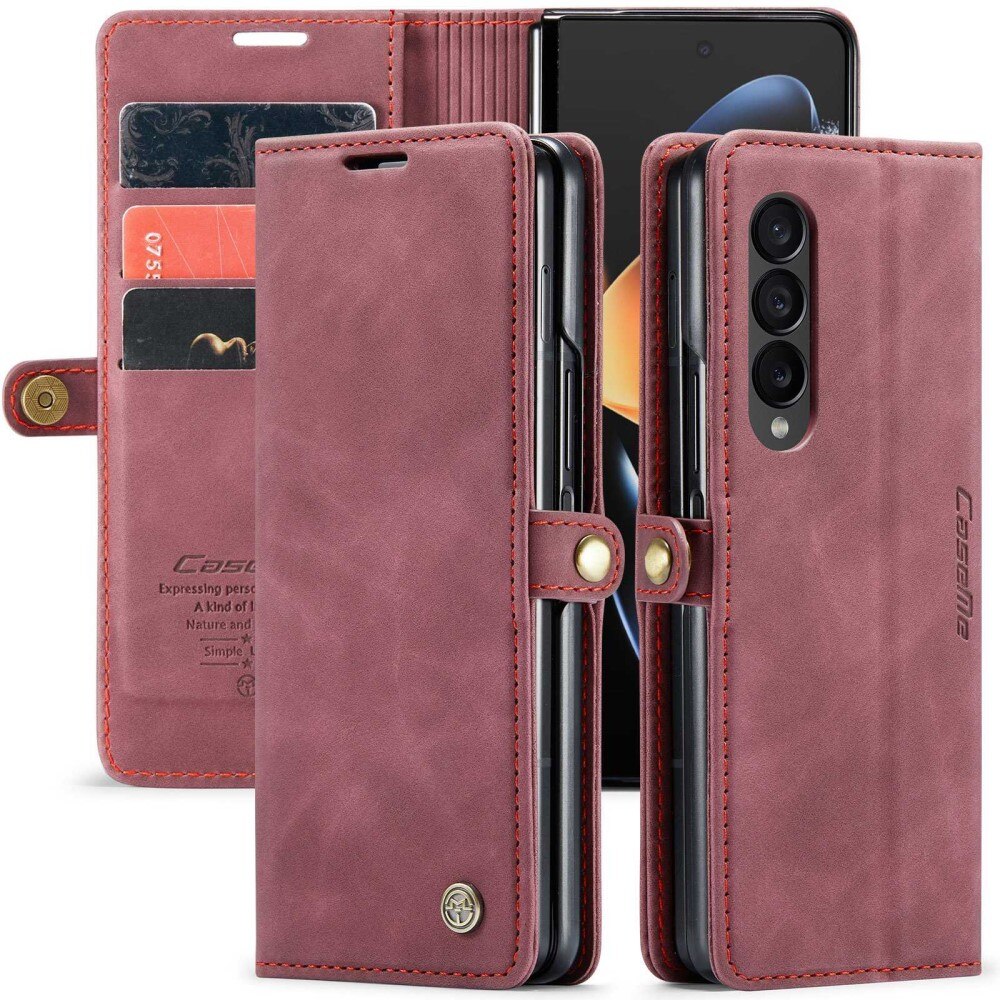 Funda delgada con solapa Samsung Galaxy Z Fold 4 rojo